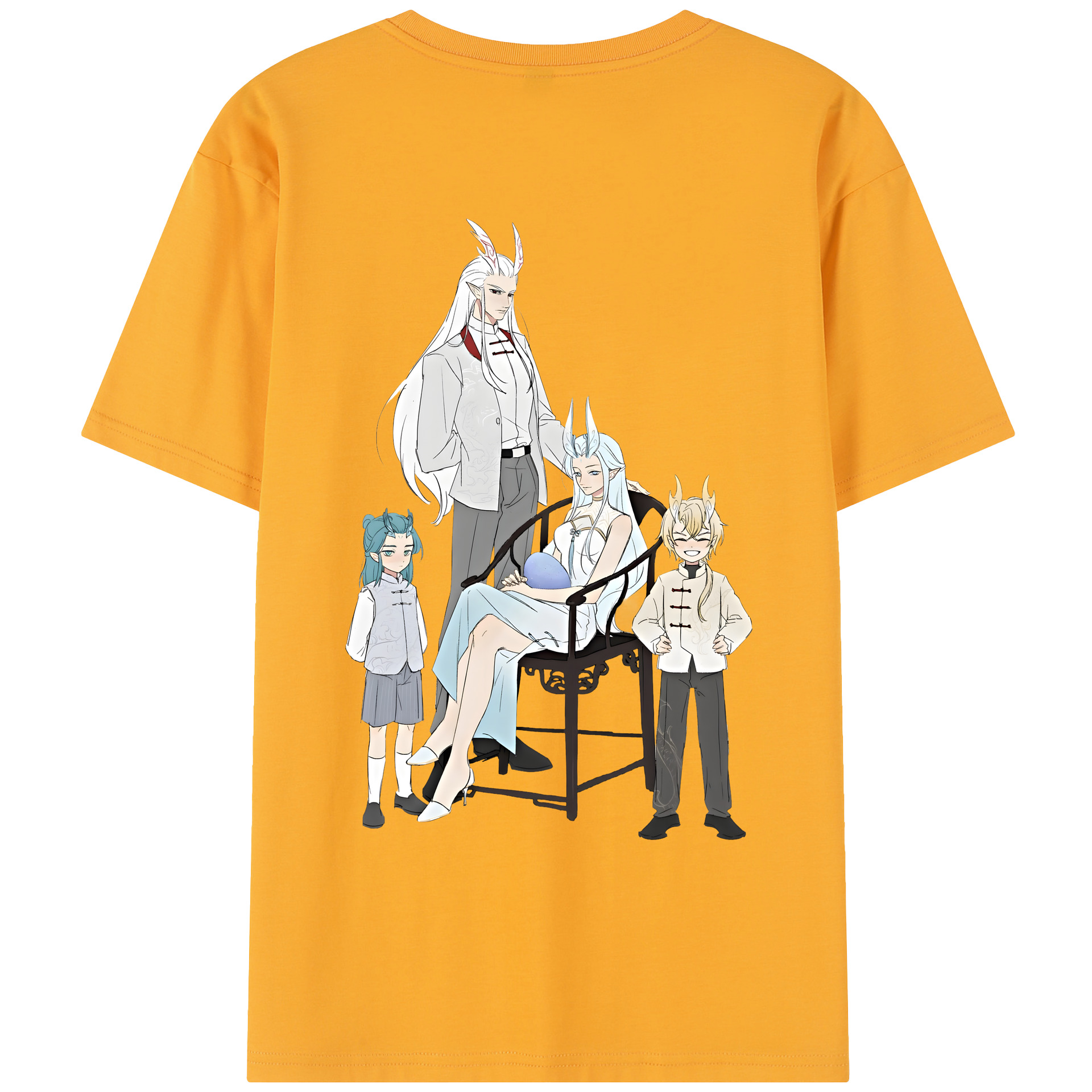 （画像用） Ne Zha 2 ナタ 魔童の大暴れ レディース半袖Tシャツ(バックプリント)
