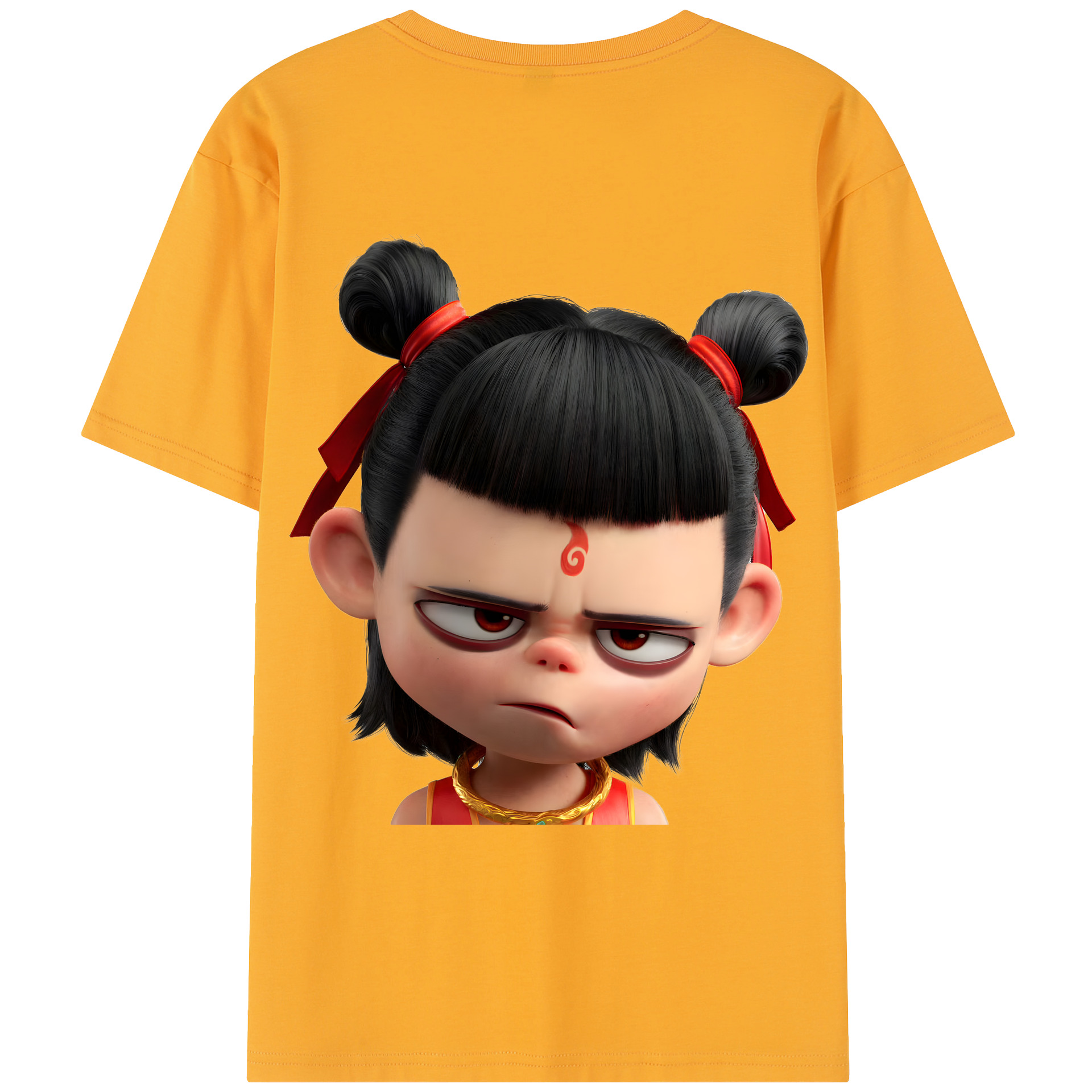 （画像用） Ne Zha 2 ナタ 魔童の大暴れ レディース半袖Tシャツ(バックプリント)