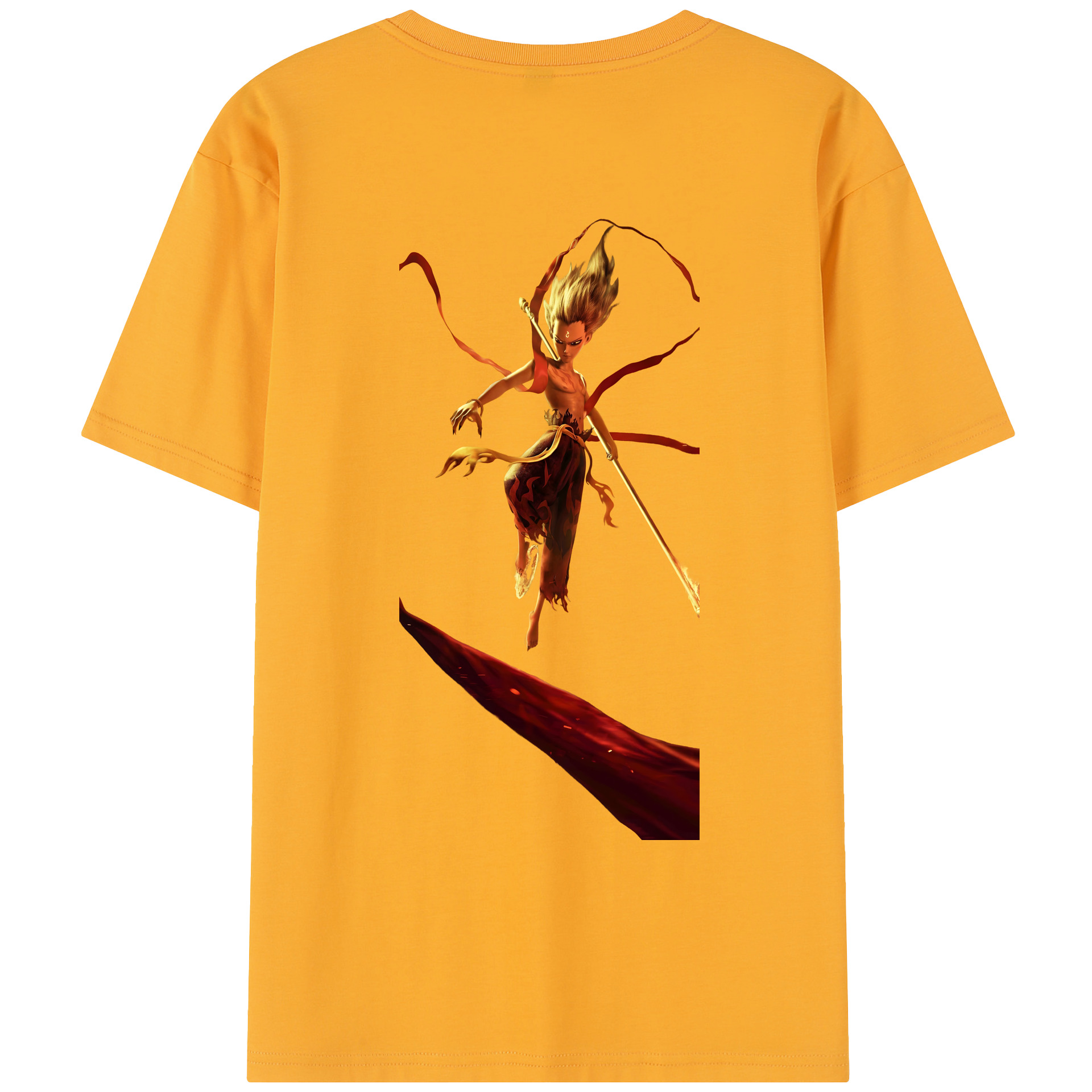 （画像用） Ne Zha 2 ナタ 魔童の大暴れ レディース半袖Tシャツ(バックプリント)