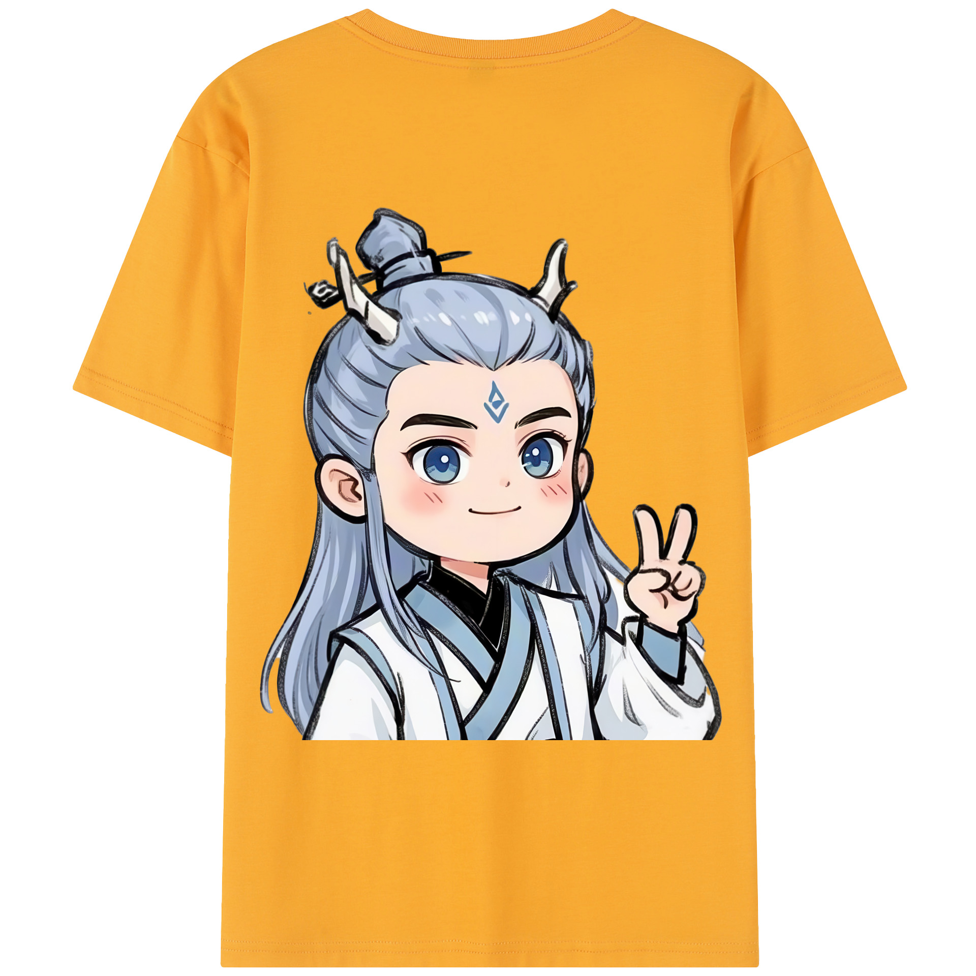（画像用） Ne Zha 2 ナタ 魔童の大暴れ レディース半袖Tシャツ(バックプリント)