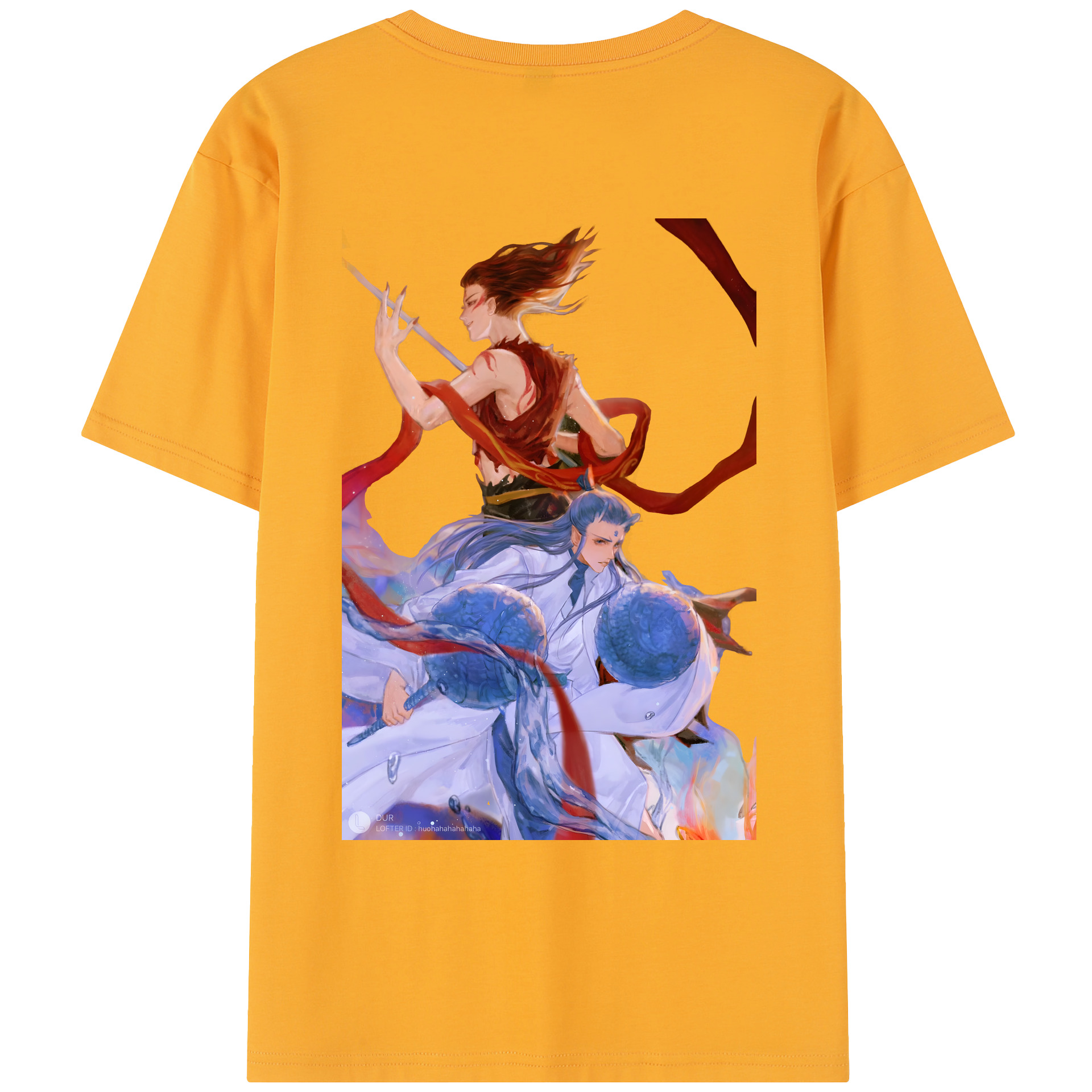 （画像用） Ne Zha 2 ナタ 魔童の大暴れ レディース半袖Tシャツ(バックプリント)