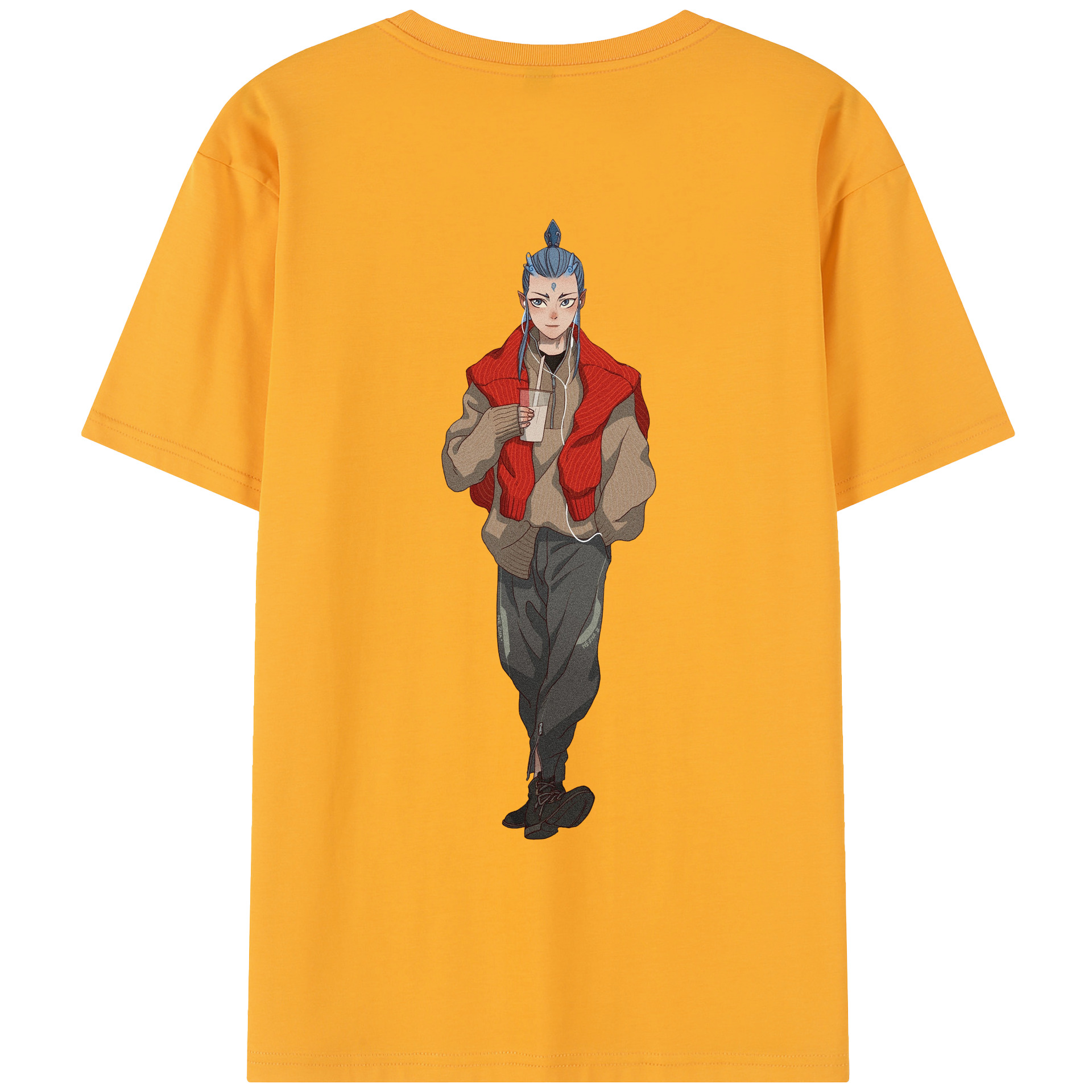 （画像用） Ne Zha 2 ナタ 魔童の大暴れ レディース半袖Tシャツ(バックプリント)