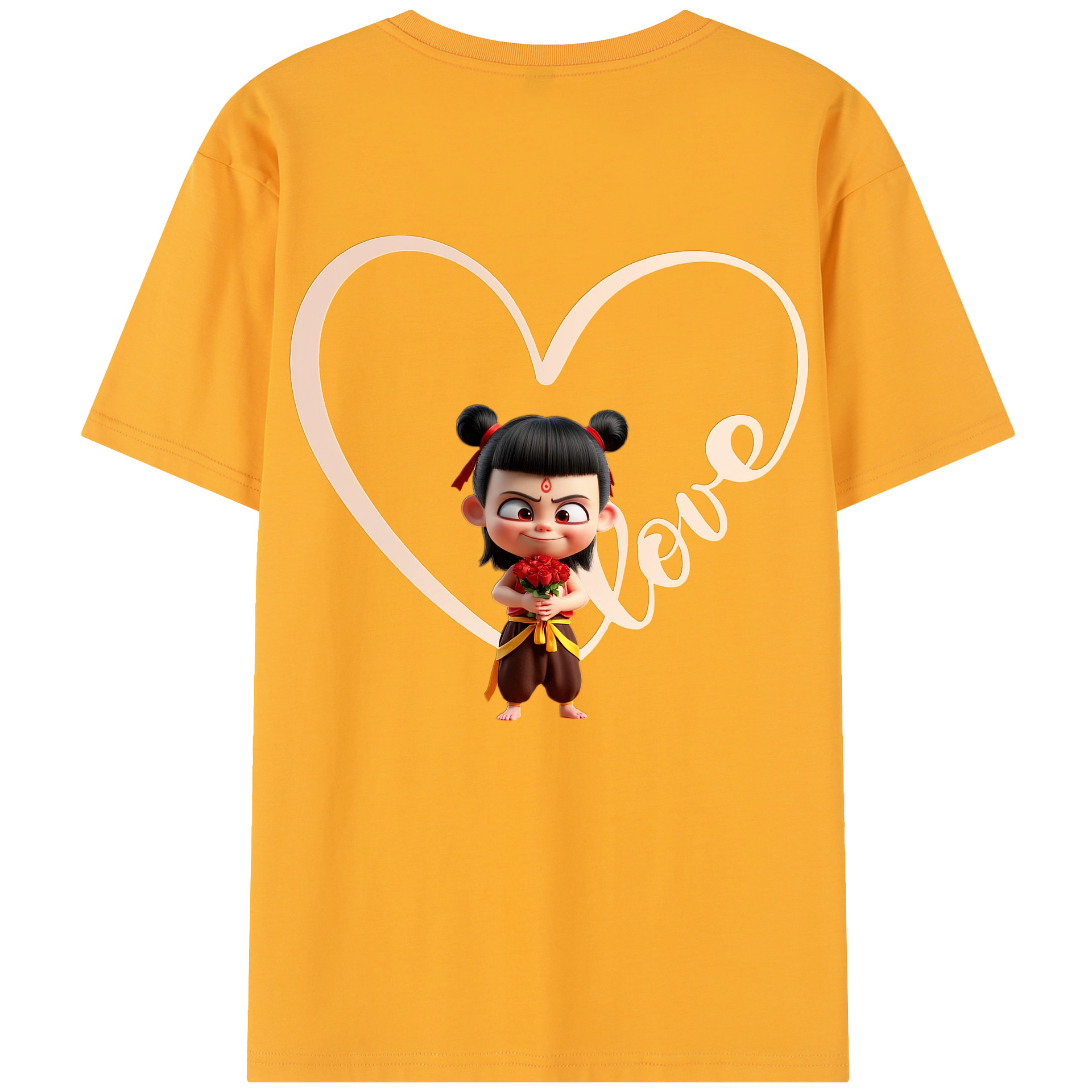 （画像用） Ne Zha 2 ナタ 魔童の大暴れ レディース半袖Tシャツ(バックプリント)