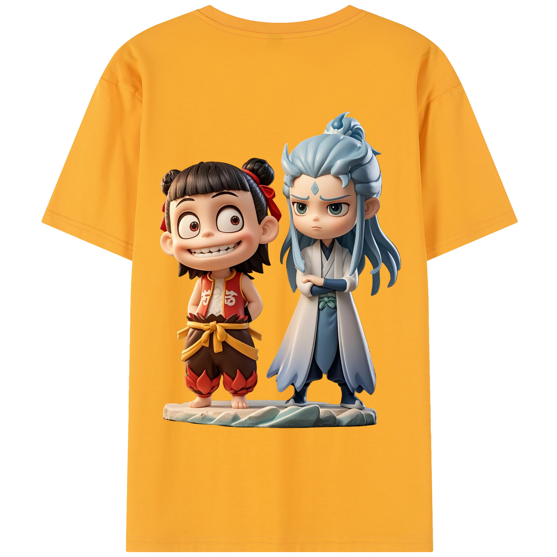 （画像用） Ne Zha 2 ナタ 魔童の大暴れ レディース半袖Tシャツ(バックプリント)