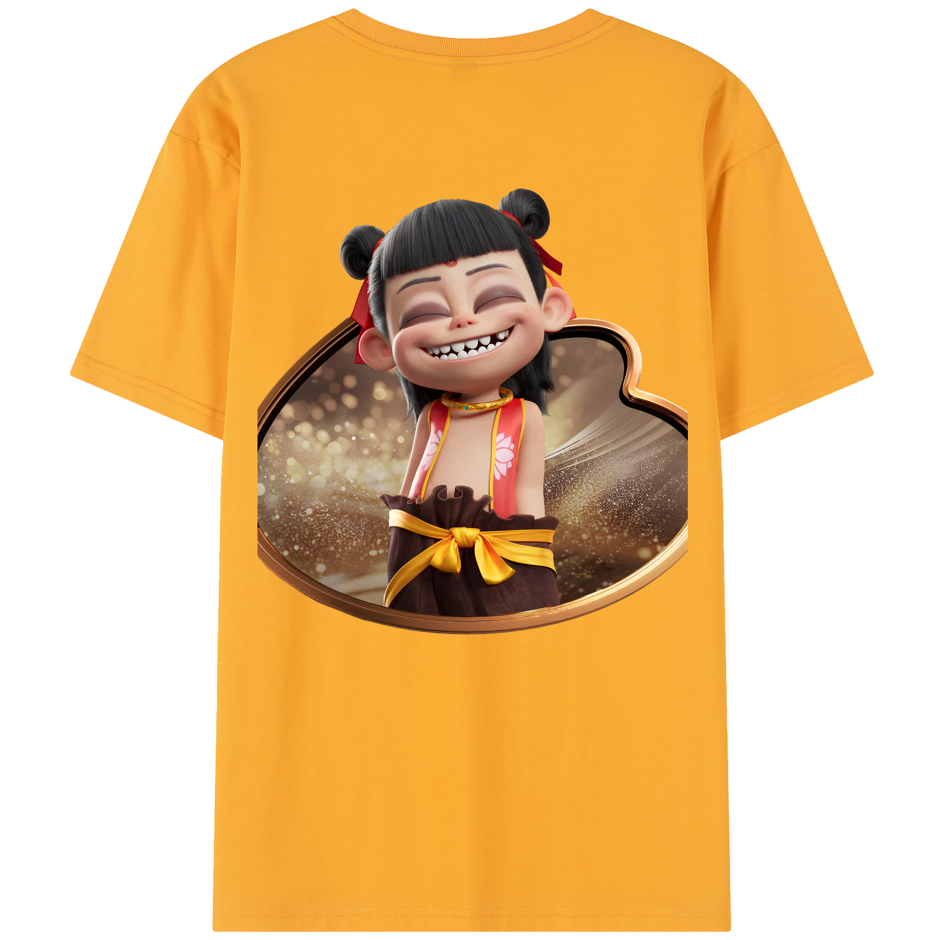 （画像用） Ne Zha 2 ナタ 魔童の大暴れ レディース半袖Tシャツ(バックプリント)