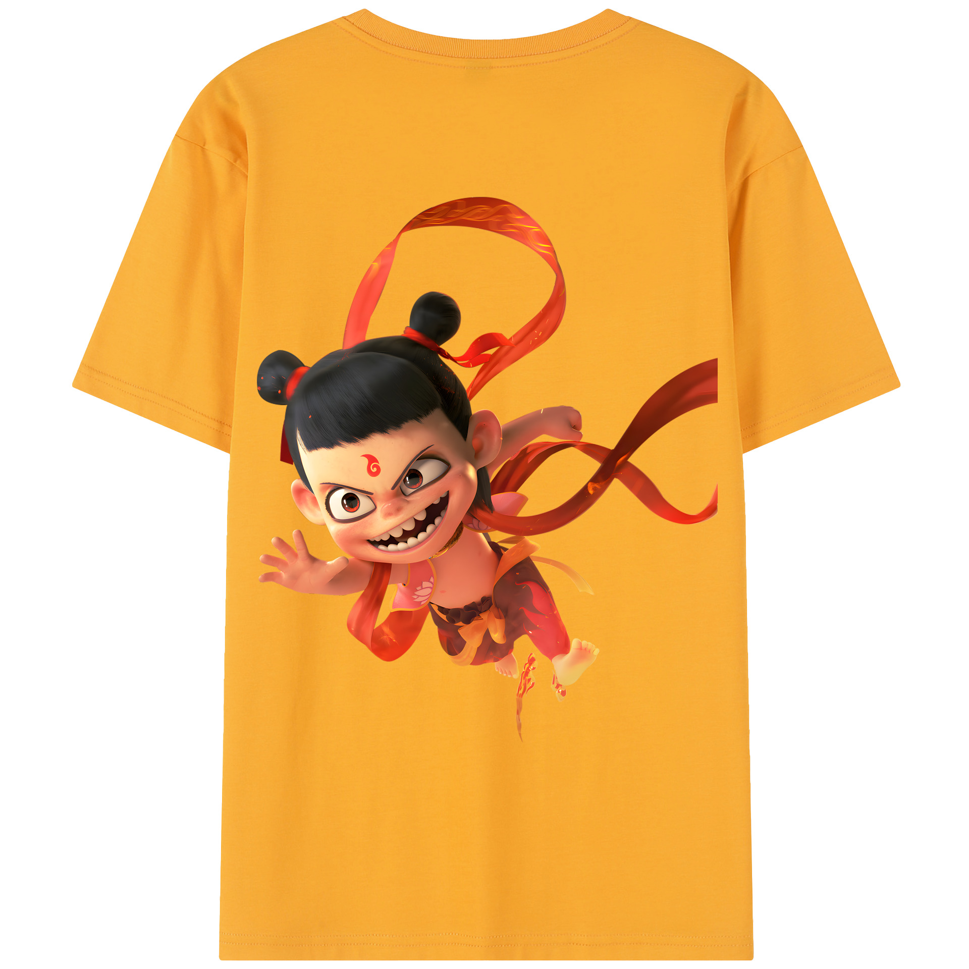 （画像用） Ne Zha 2 ナタ 魔童の大暴れ レディース半袖Tシャツ(バックプリント)