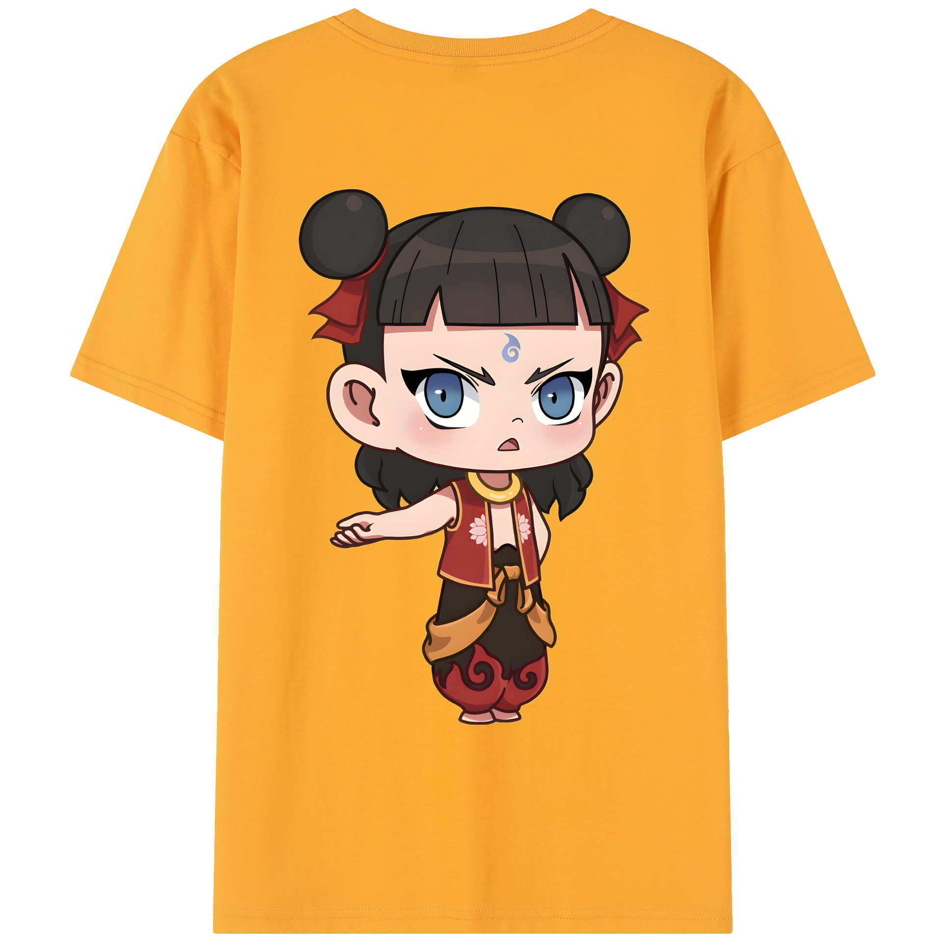（画像用） Ne Zha 2 ナタ 魔童の大暴れ レディース半袖Tシャツ(バックプリント)