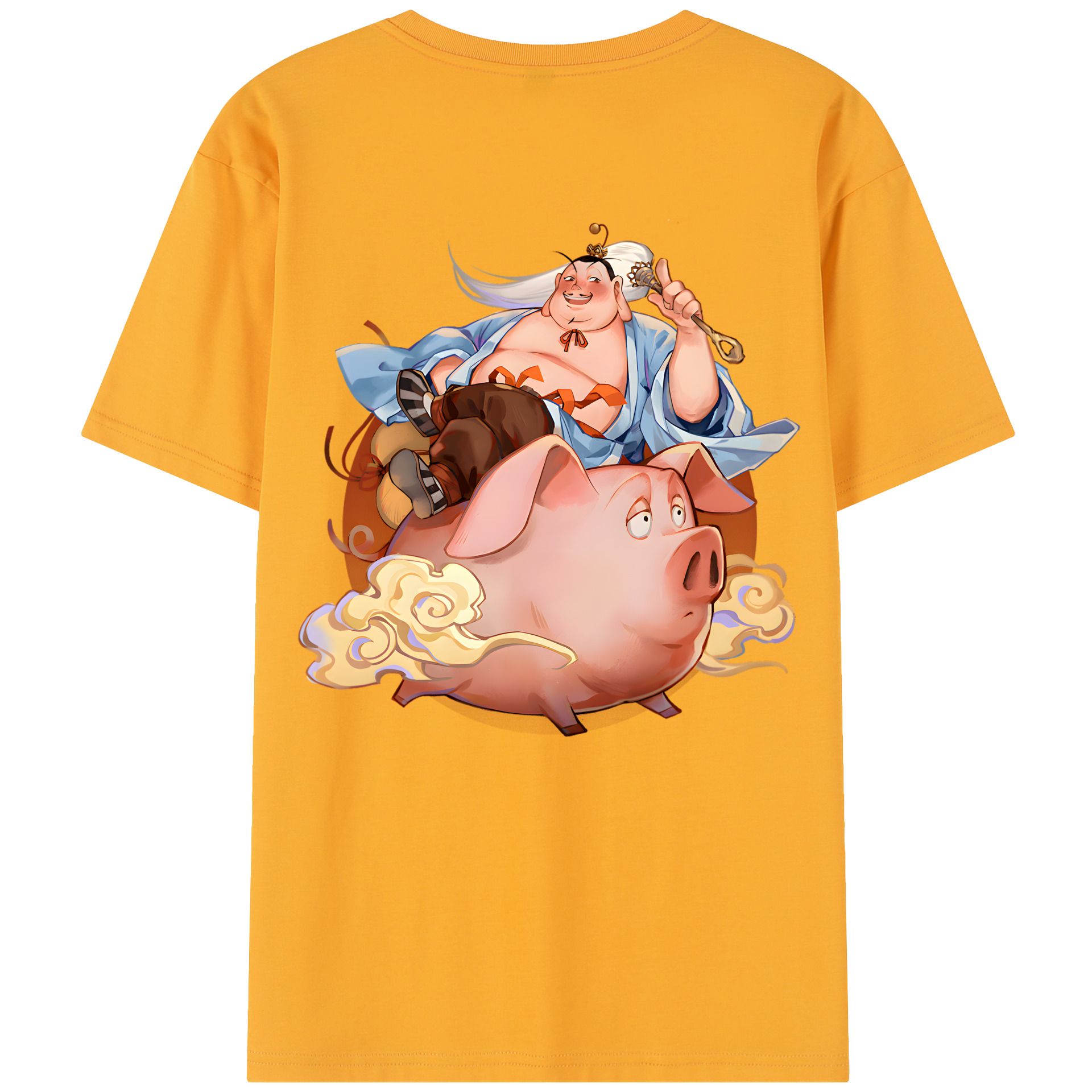 （画像用） Ne Zha 2 ナタ 魔童の大暴れ レディース半袖Tシャツ(バックプリント)