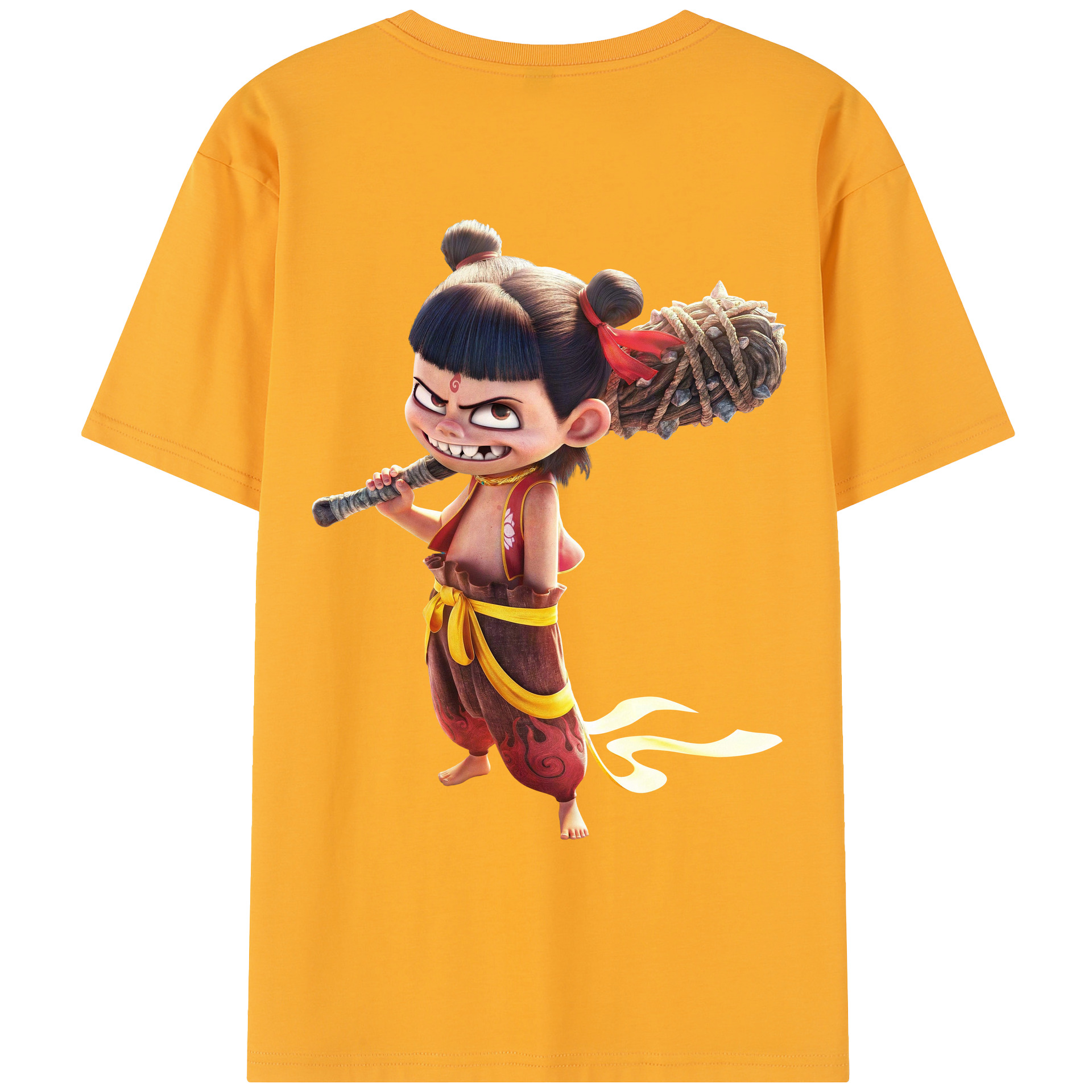 （画像用） Ne Zha 2 ナタ 魔童の大暴れ レディース半袖Tシャツ(バックプリント)