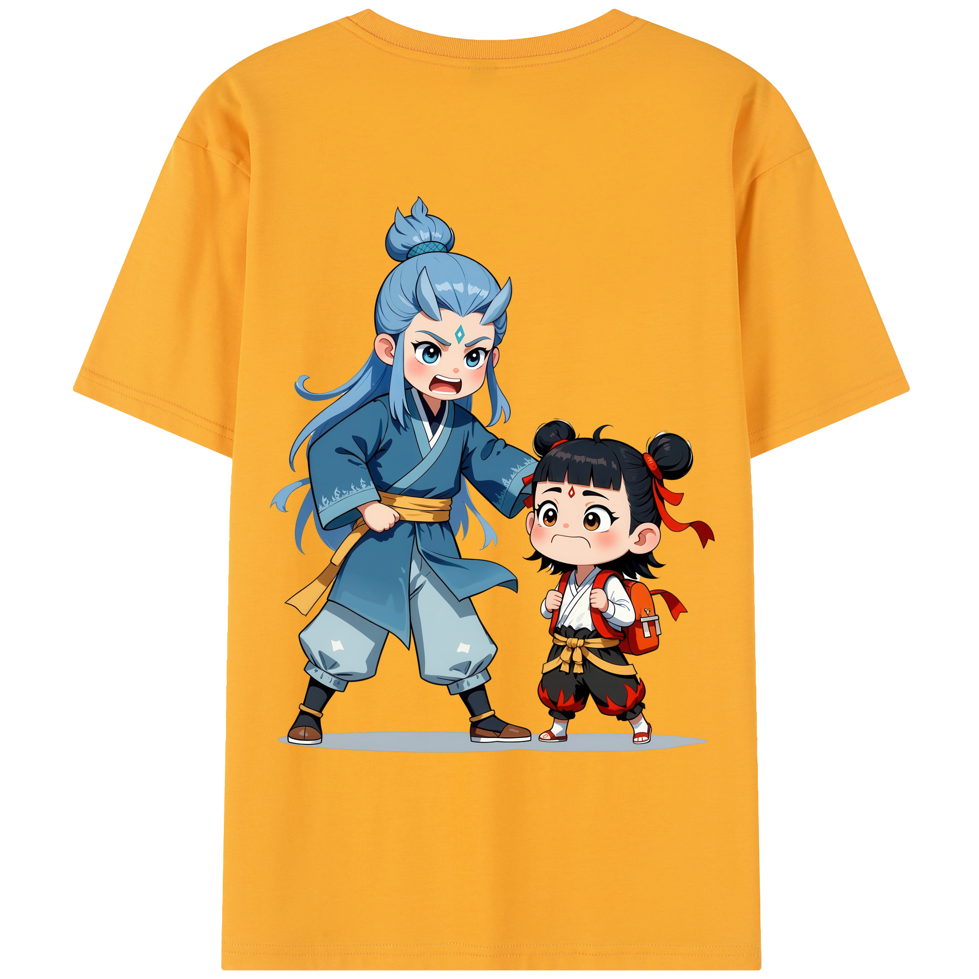 （画像用） Ne Zha 2 ナタ 魔童の大暴れ レディース半袖Tシャツ(バックプリント)