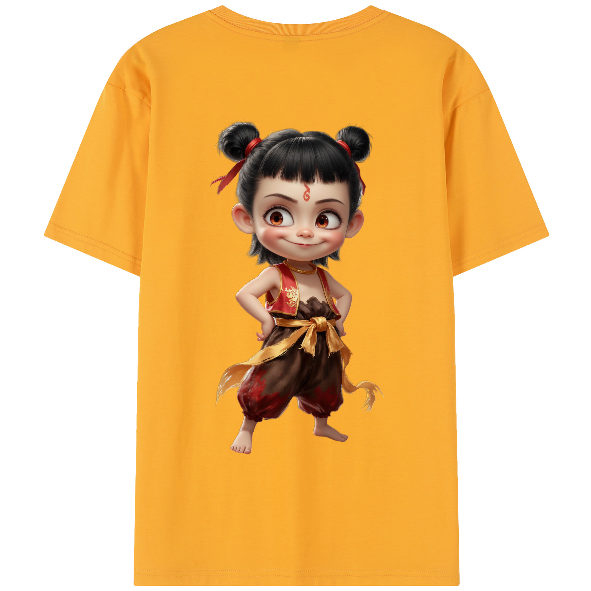 （画像用） Ne Zha 2 ナタ 魔童の大暴れ レディース半袖Tシャツ(バックプリント)