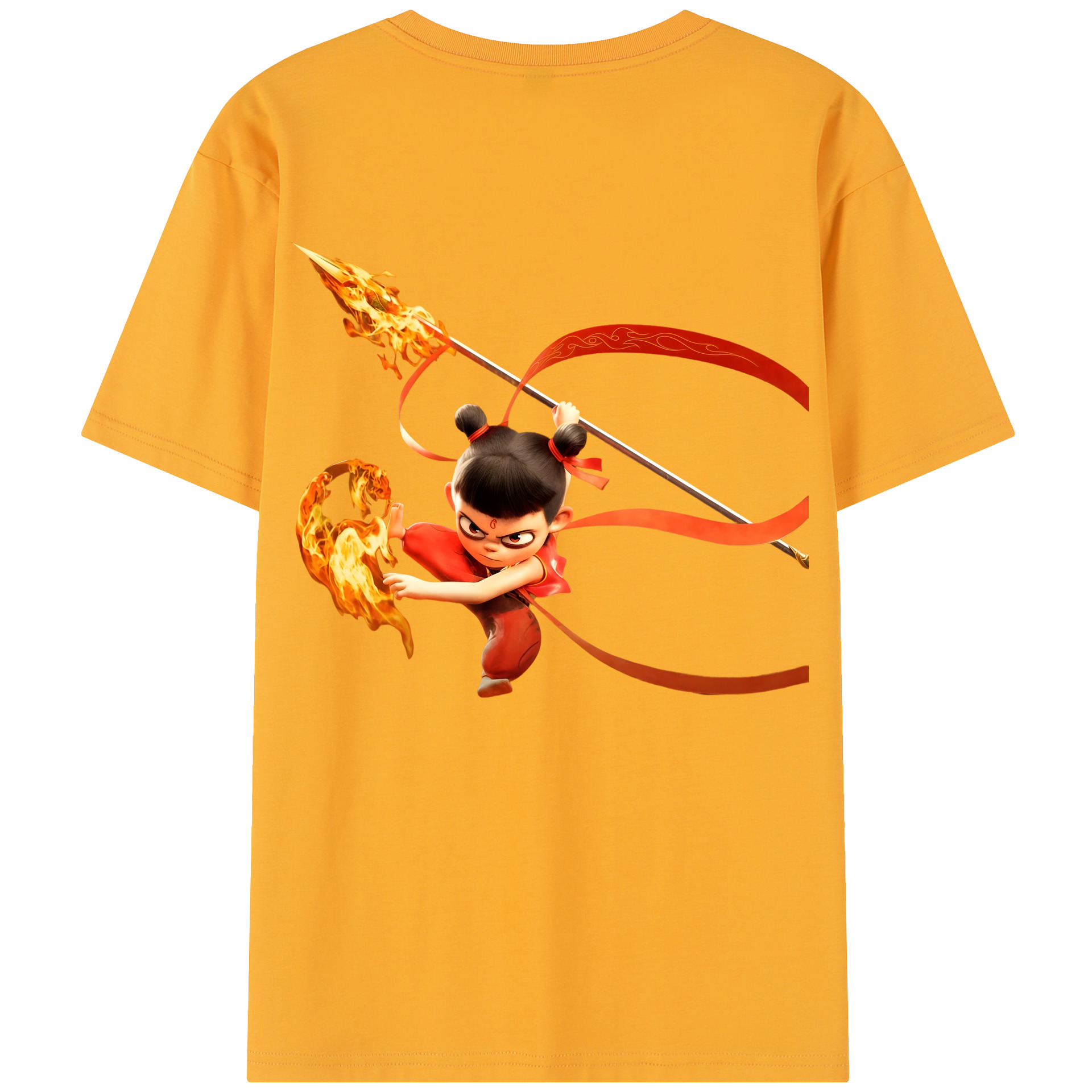 （画像用） Ne Zha 2 ナタ 魔童の大暴れ レディース半袖Tシャツ(バックプリント)