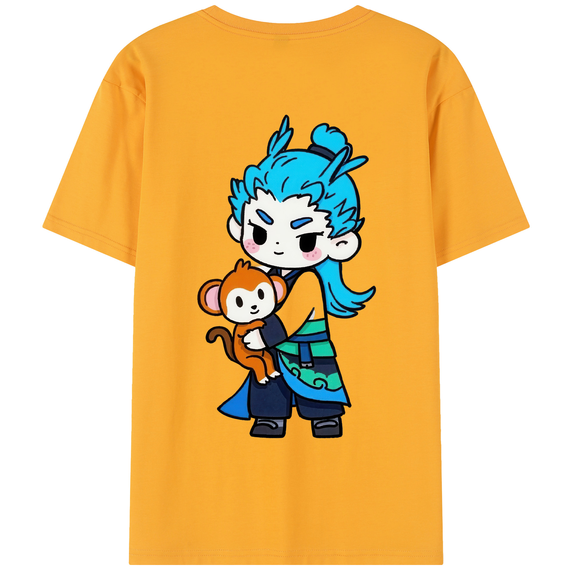 （画像用） Ne Zha 2 ナタ 魔童の大暴れ レディース半袖Tシャツ(バックプリント)