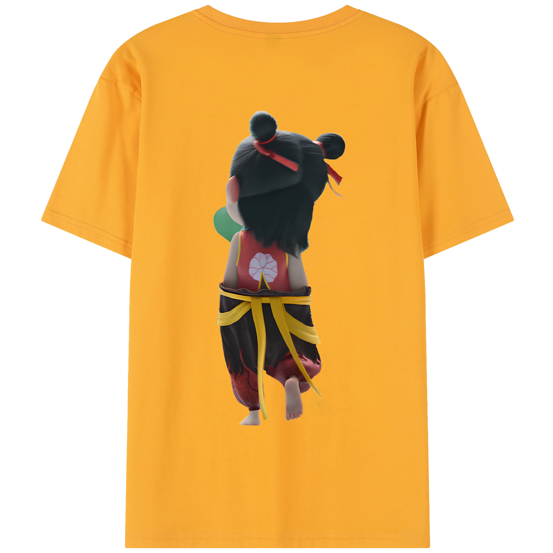 （画像用） Ne Zha 2 ナタ 魔童の大暴れ レディース半袖Tシャツ(バックプリント)