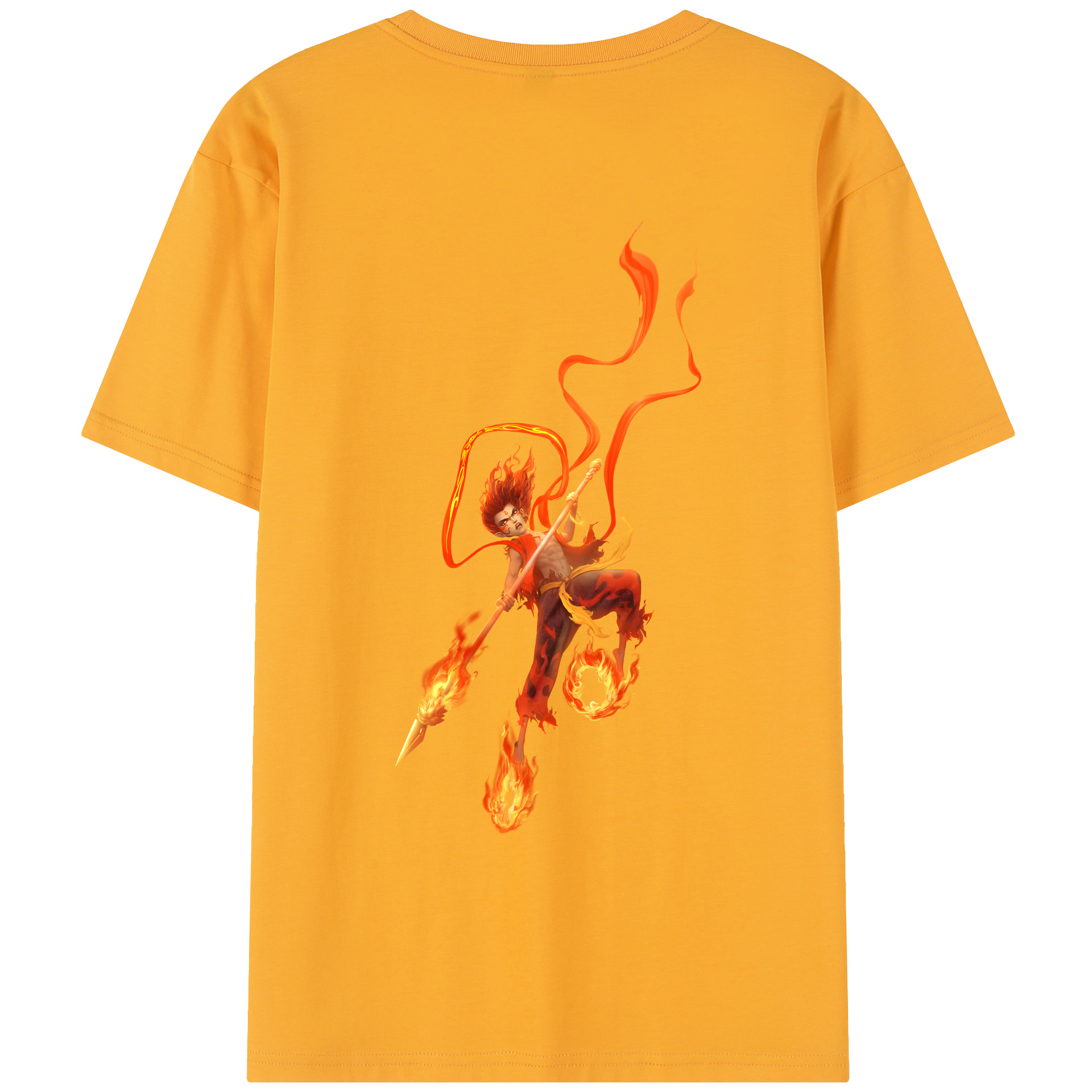 （画像用） Ne Zha 2 ナタ 魔童の大暴れ レディース半袖Tシャツ(バックプリント)