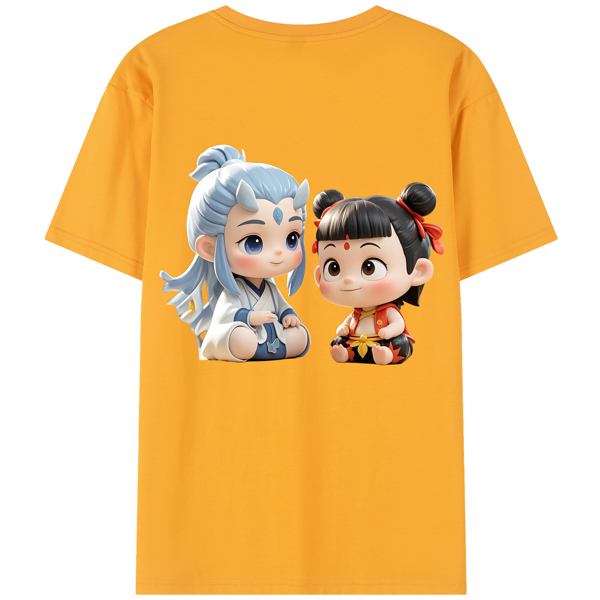 （画像用） Ne Zha 2 ナタ 魔童の大暴れ レディース半袖Tシャツ(バックプリント)