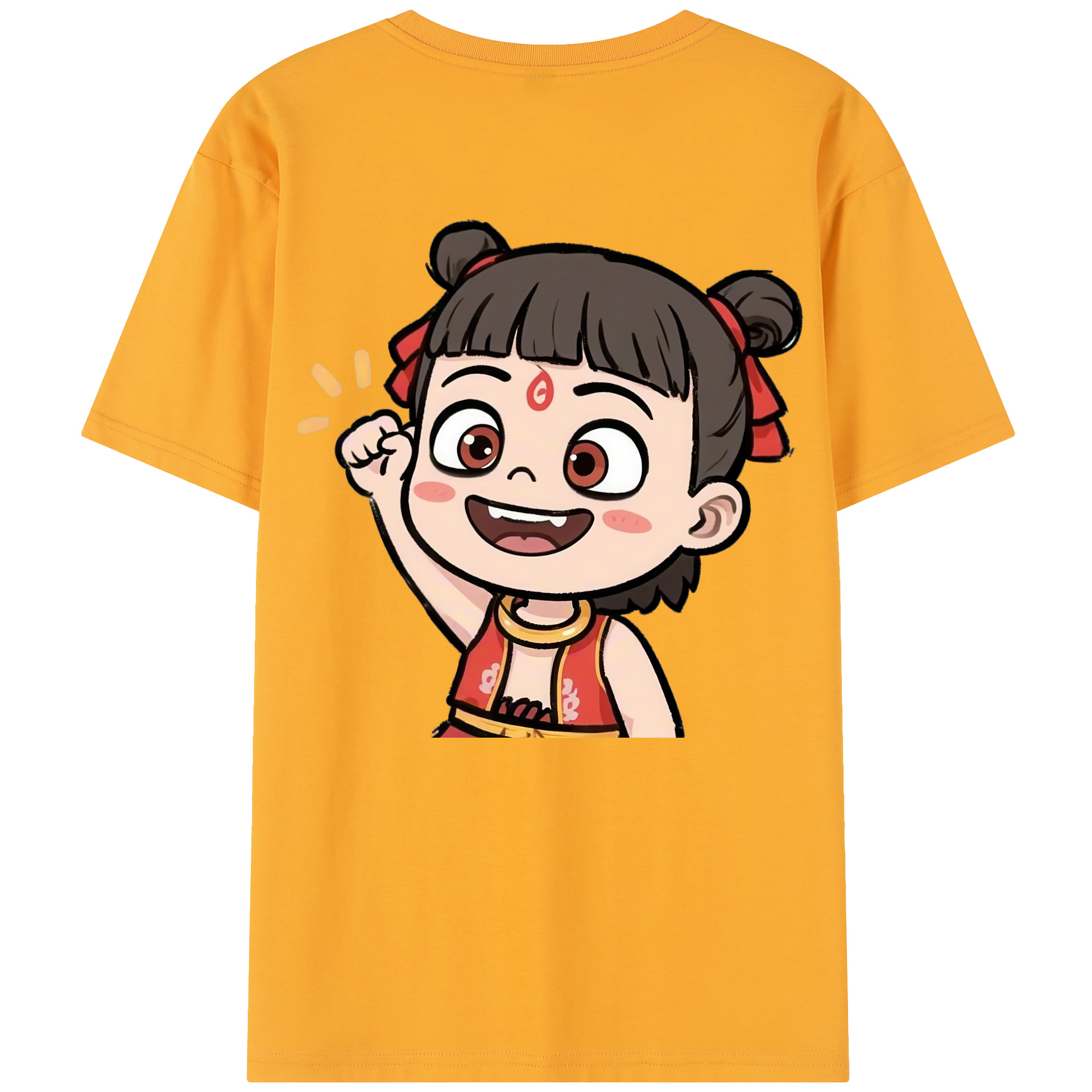 （画像用） Ne Zha 2 ナタ 魔童の大暴れ レディース半袖Tシャツ(バックプリント)