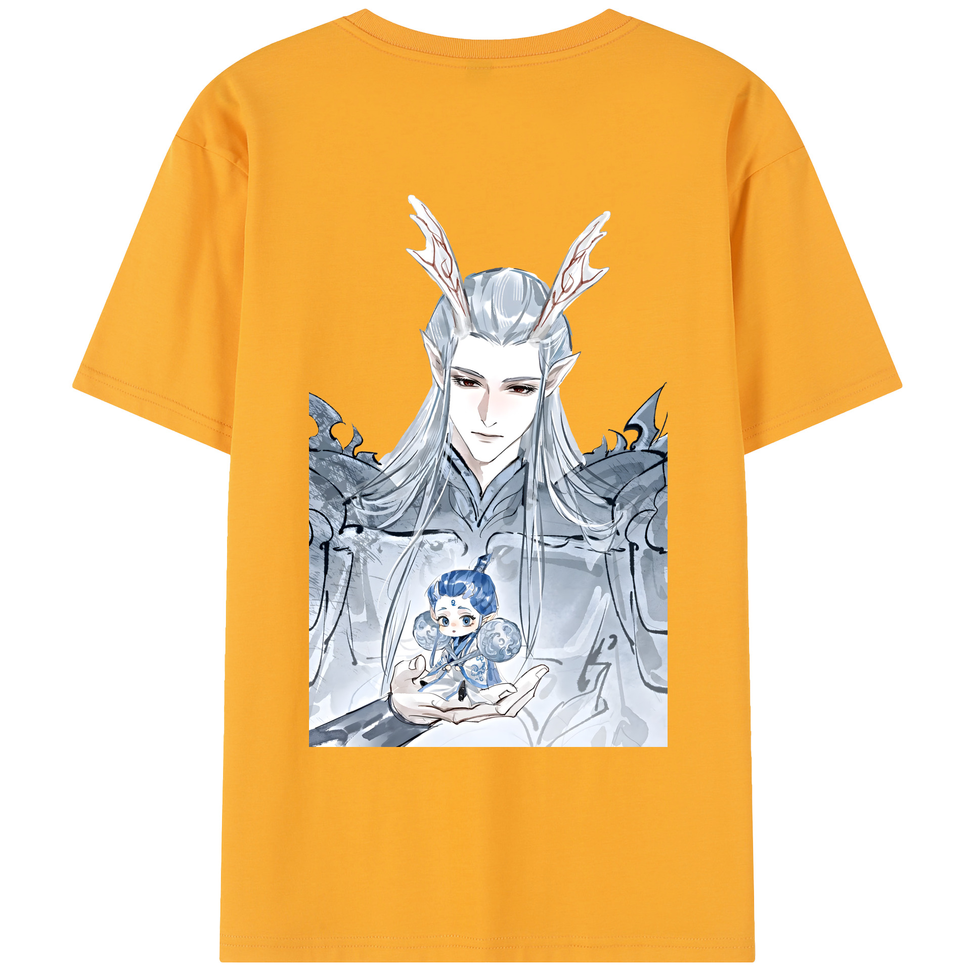 （画像用） Ne Zha 2 ナタ 魔童の大暴れ レディース半袖Tシャツ(バックプリント)