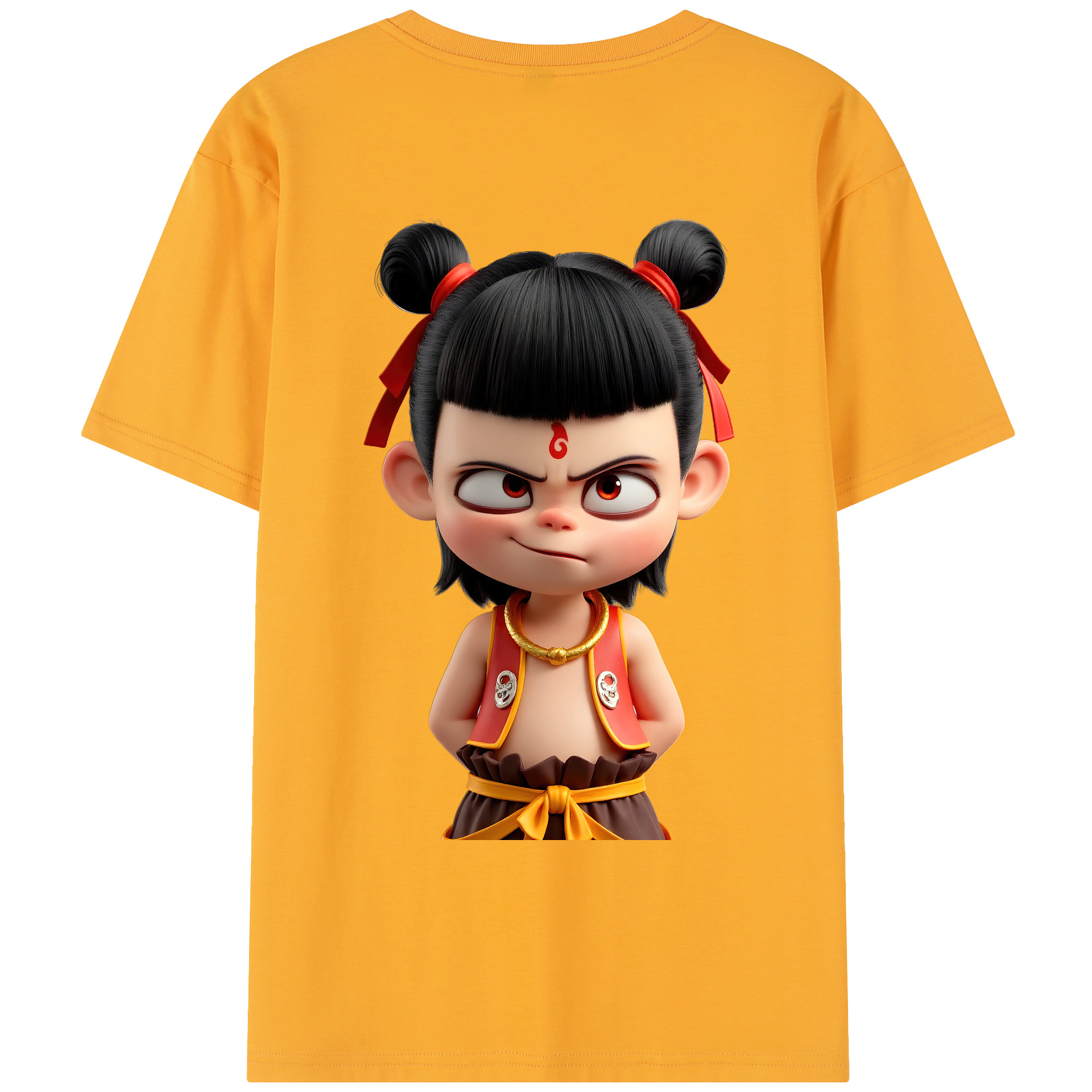 （画像用） Ne Zha 2 ナタ 魔童の大暴れ レディース半袖Tシャツ(バックプリント)