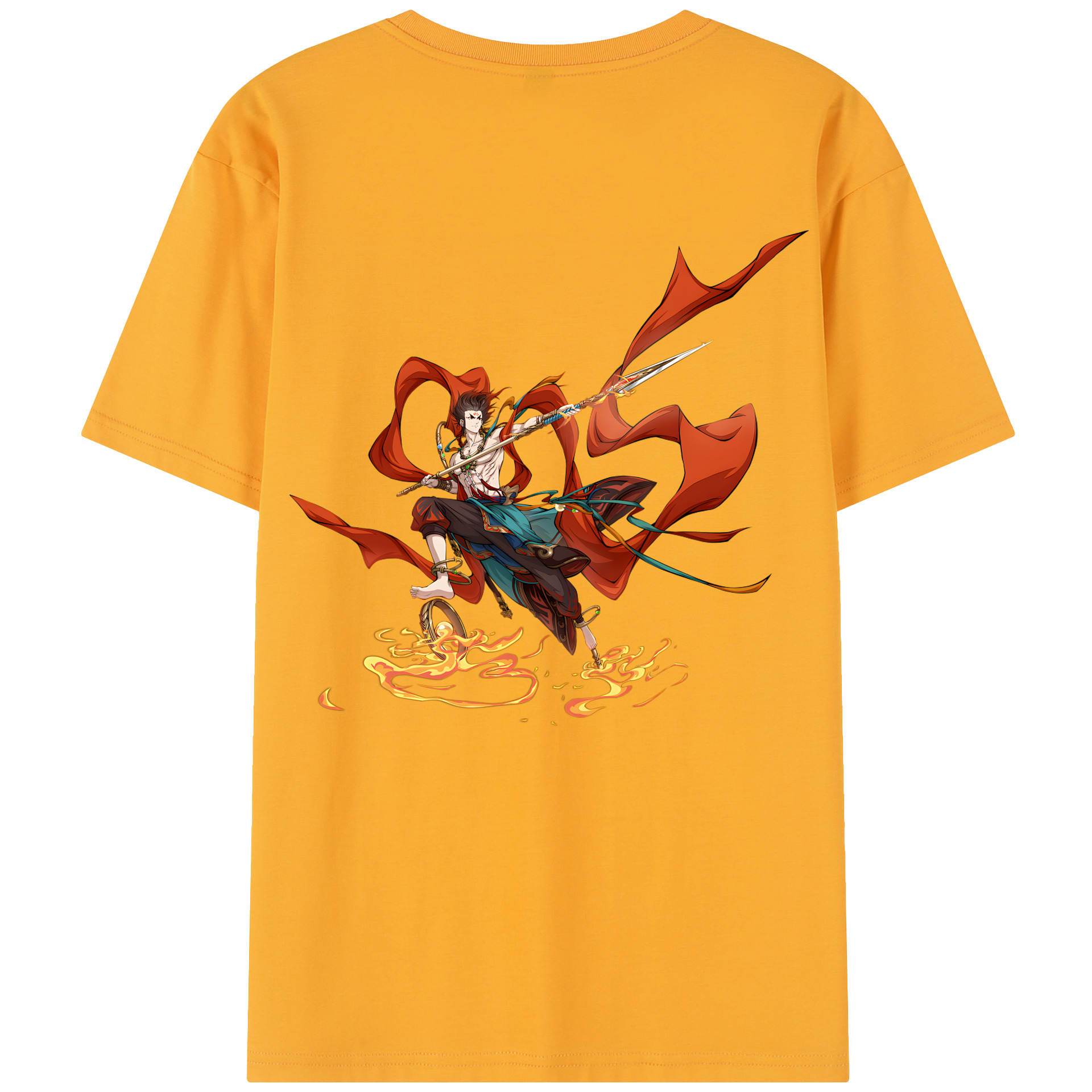 （画像用） Ne Zha 2 ナタ 魔童の大暴れ レディース半袖Tシャツ(バックプリント)