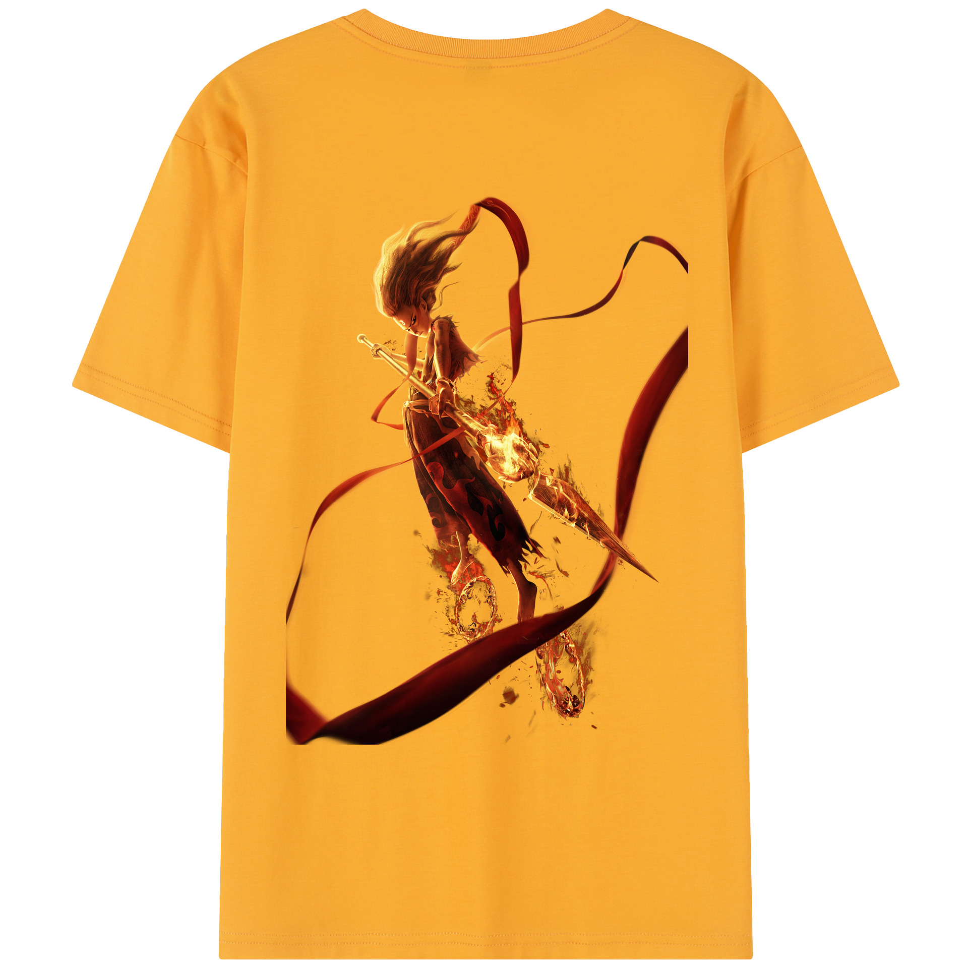 （画像用） Ne Zha 2 ナタ 魔童の大暴れ レディース半袖Tシャツ(バックプリント)