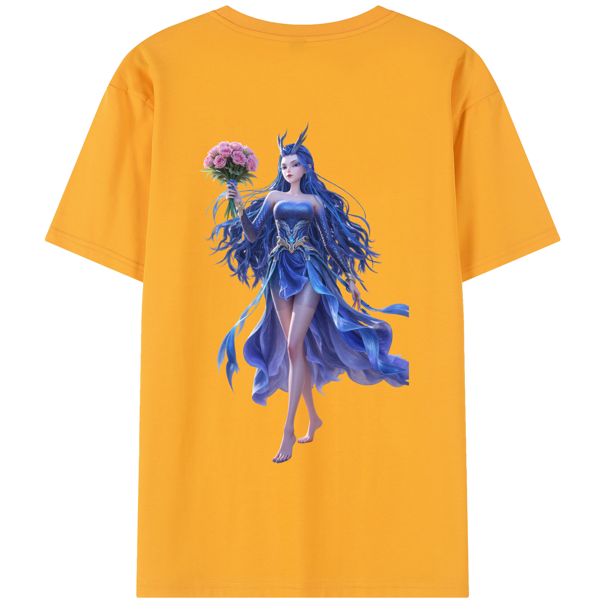 （画像用） Ne Zha 2 ナタ 魔童の大暴れ レディース半袖Tシャツ(バックプリント)