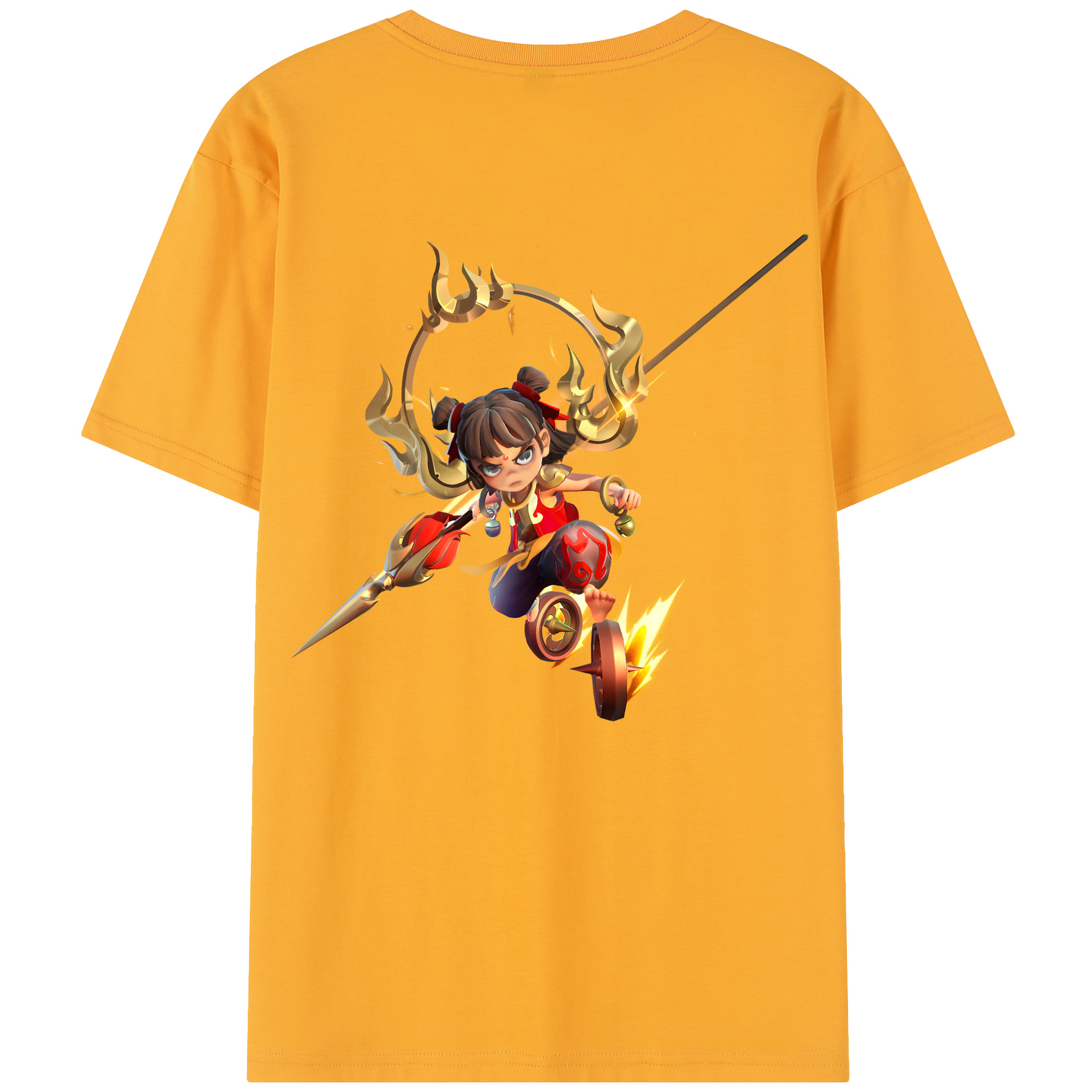 （画像用） Ne Zha 2 ナタ 魔童の大暴れ レディース半袖Tシャツ(バックプリント)