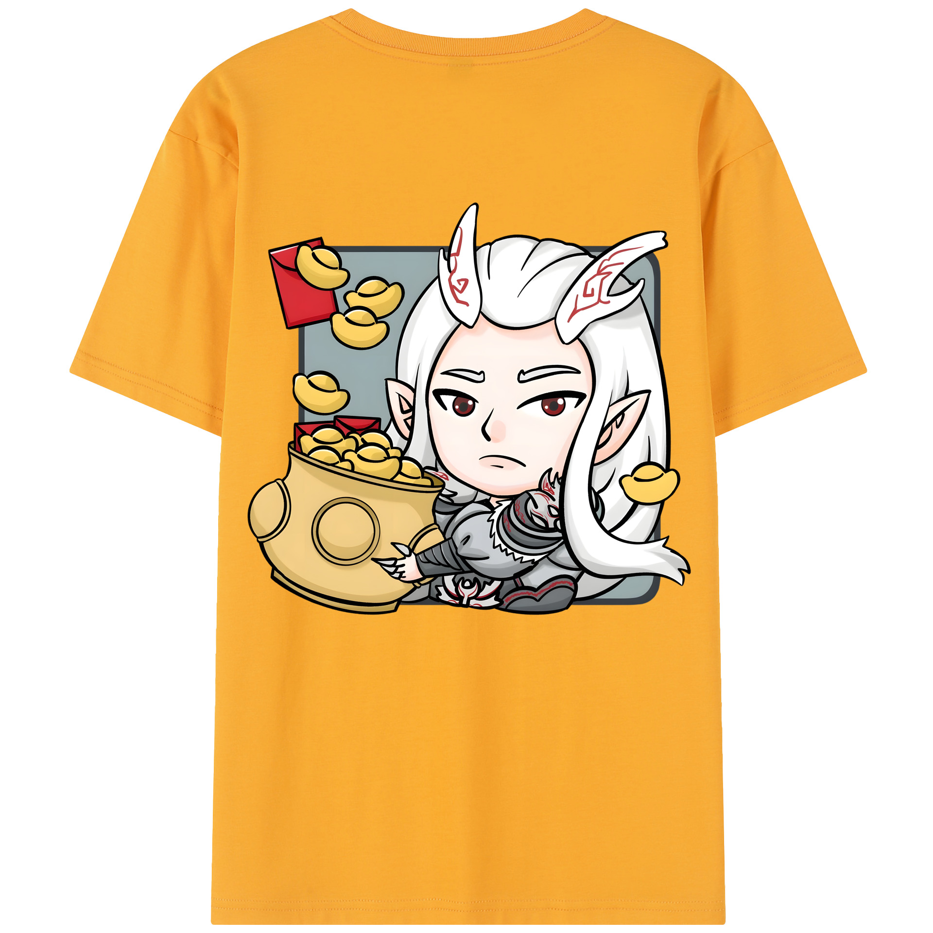 （画像用） Ne Zha 2 ナタ 魔童の大暴れ レディース半袖Tシャツ(バックプリント)