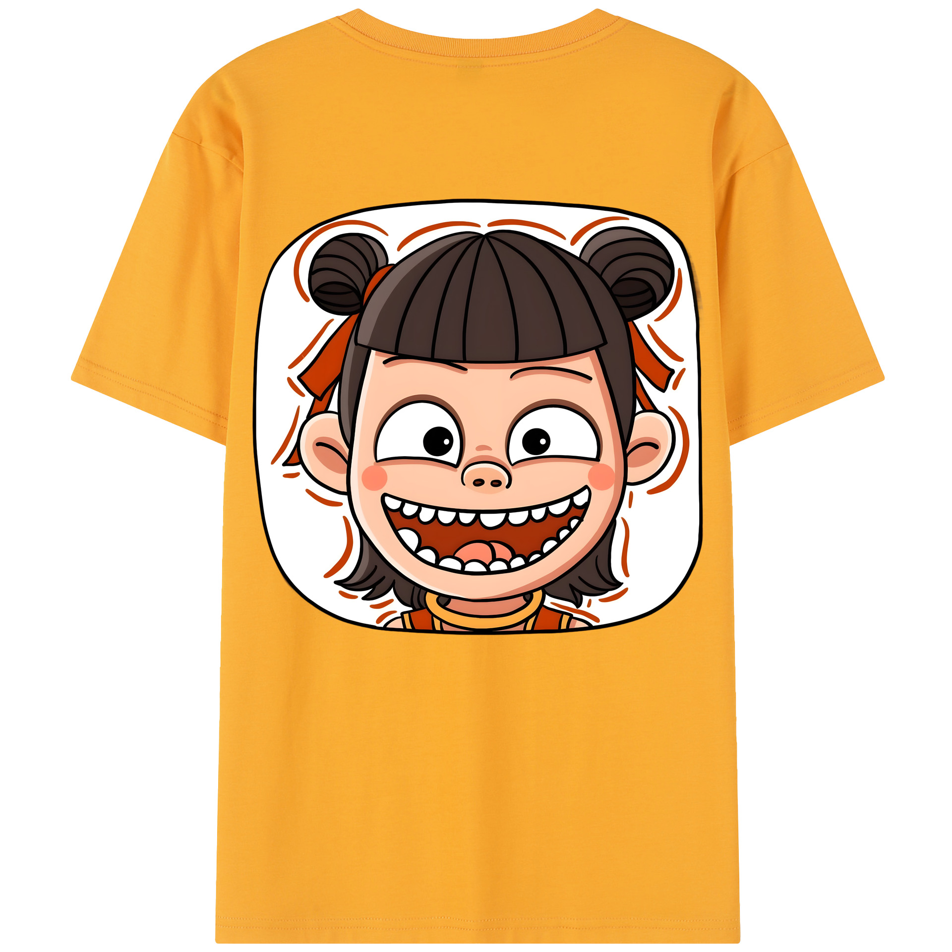 （画像用） Ne Zha 2 ナタ 魔童の大暴れ レディース半袖Tシャツ(バックプリント)