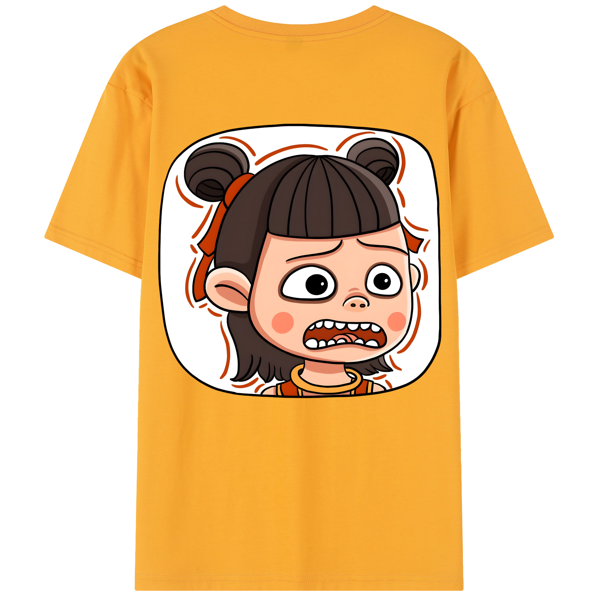 （画像用） Ne Zha 2 ナタ 魔童の大暴れ レディース半袖Tシャツ(バックプリント)