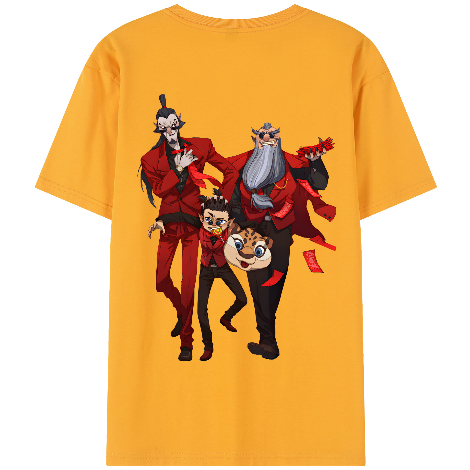 （画像用） Ne Zha 2 ナタ 魔童の大暴れ レディース半袖Tシャツ(バックプリント)