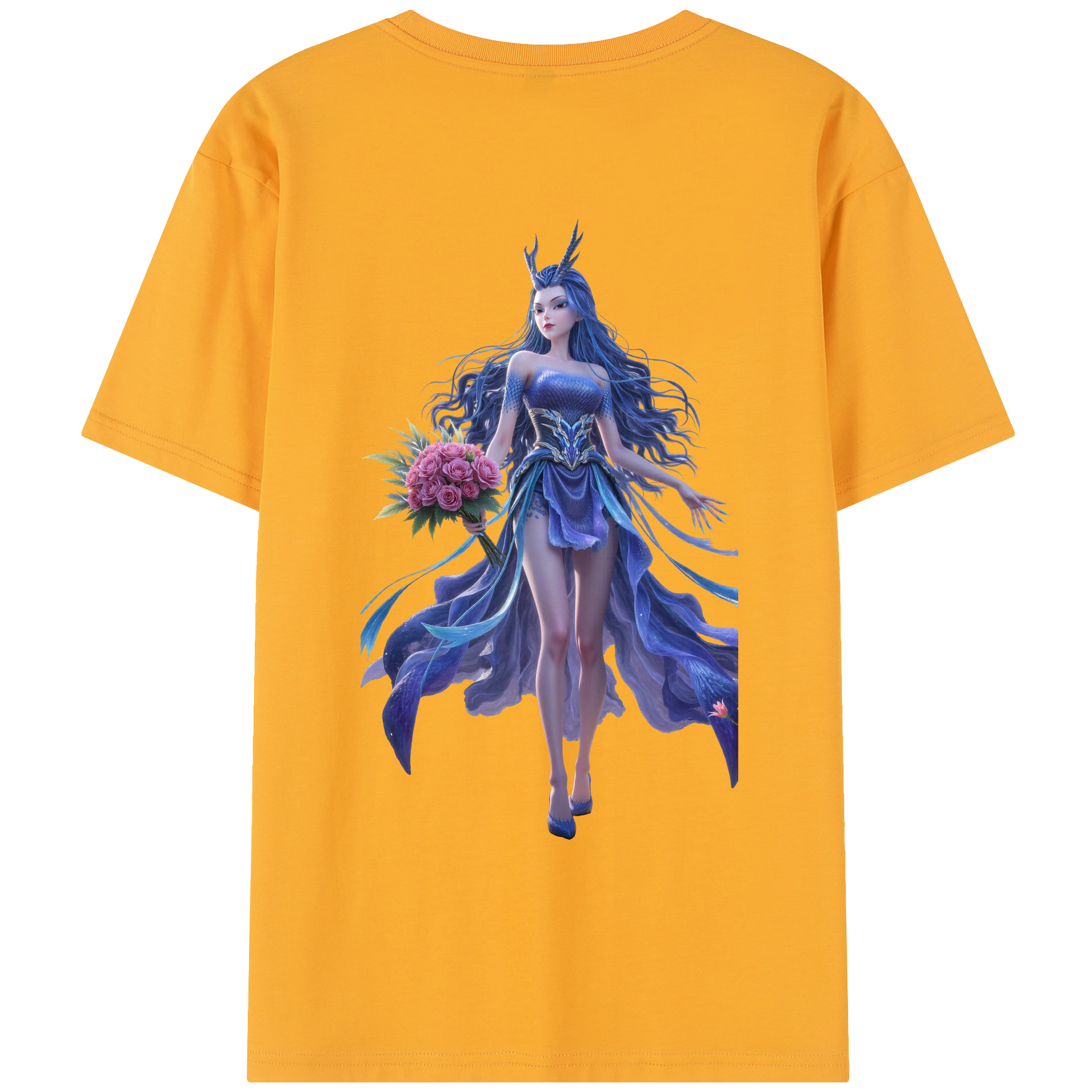 （画像用） Ne Zha 2 ナタ 魔童の大暴れ レディース半袖Tシャツ(バックプリント)