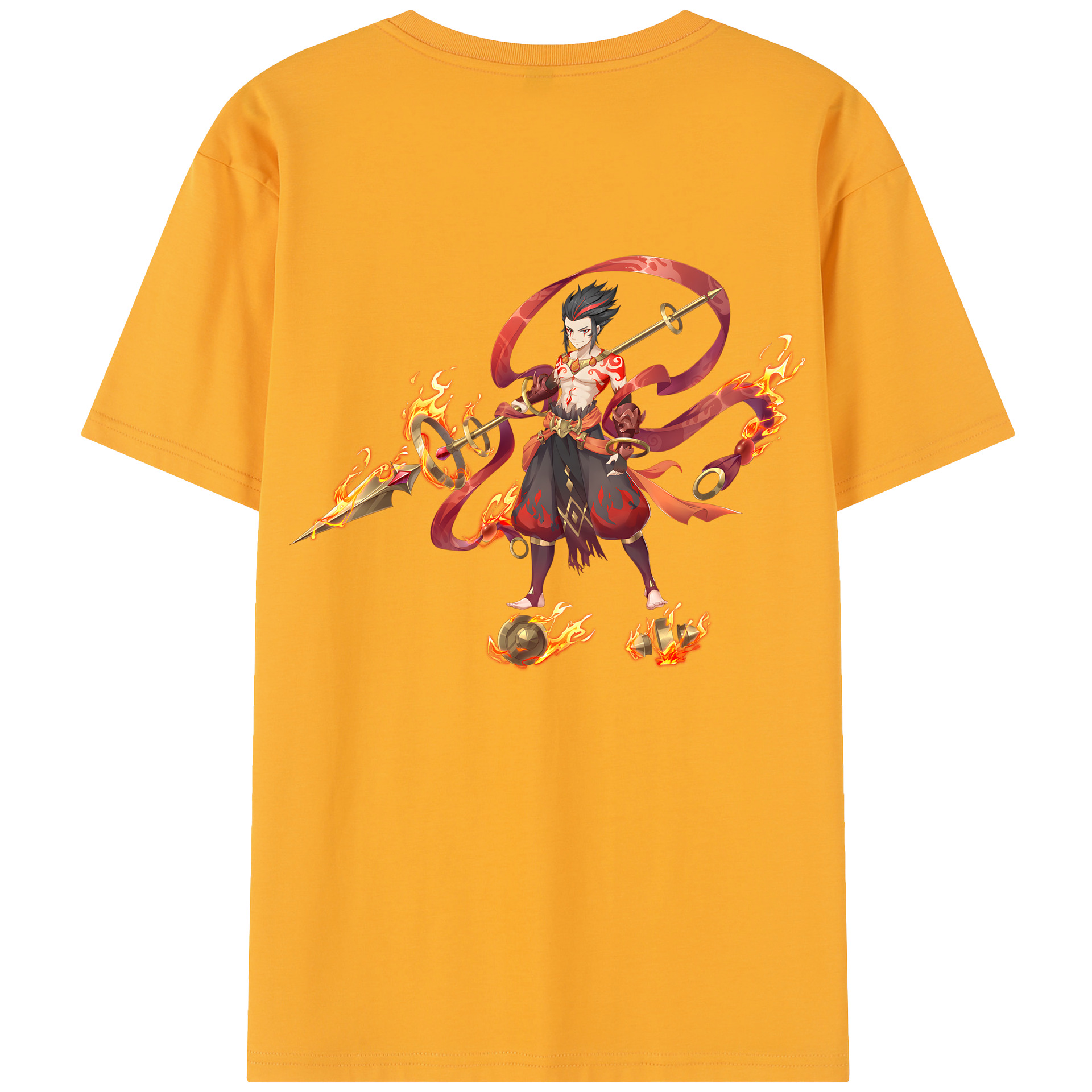 （画像用） Ne Zha 2 ナタ 魔童の大暴れ レディース半袖Tシャツ(バックプリント)