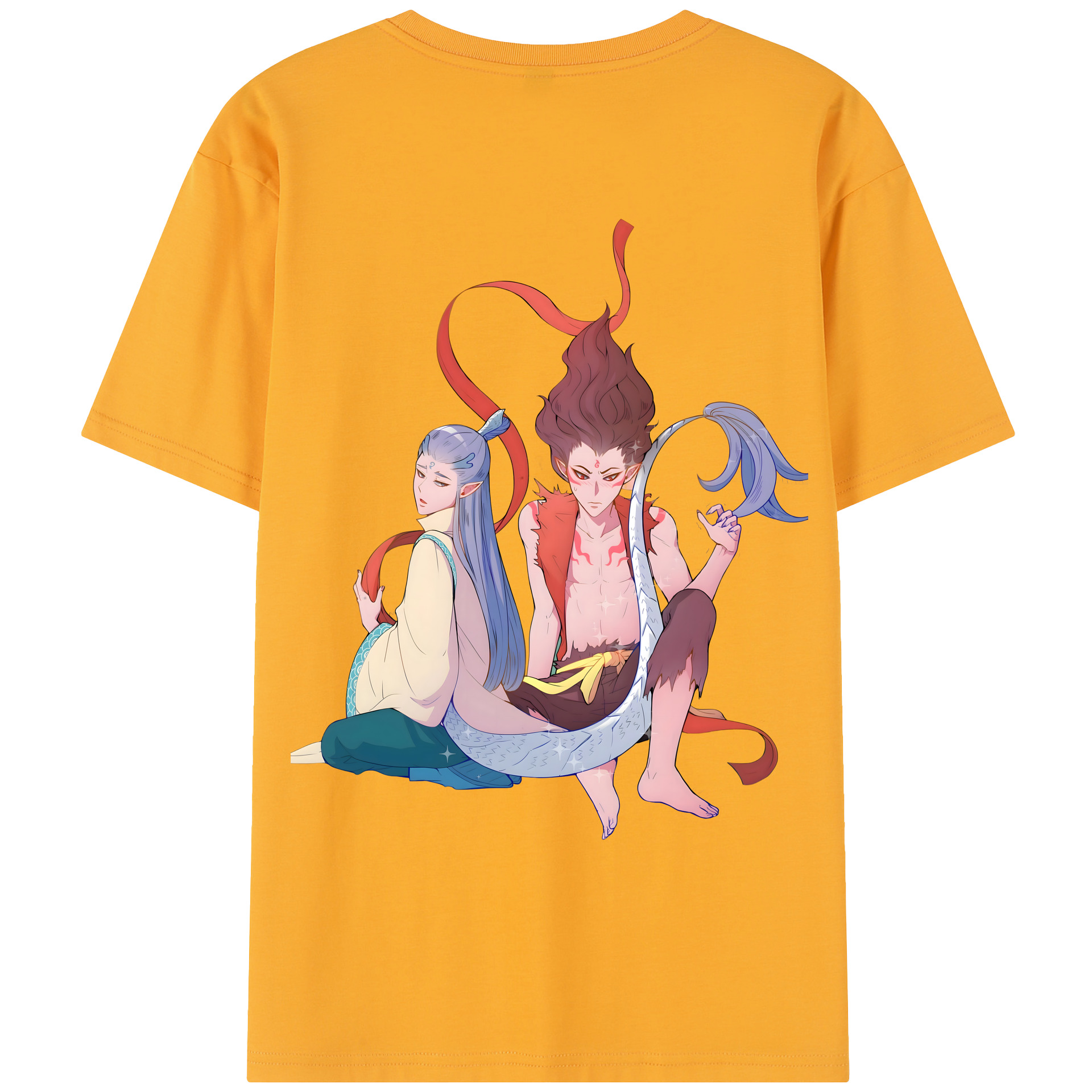 （画像用） Ne Zha 2 ナタ 魔童の大暴れ レディース半袖Tシャツ(バックプリント)