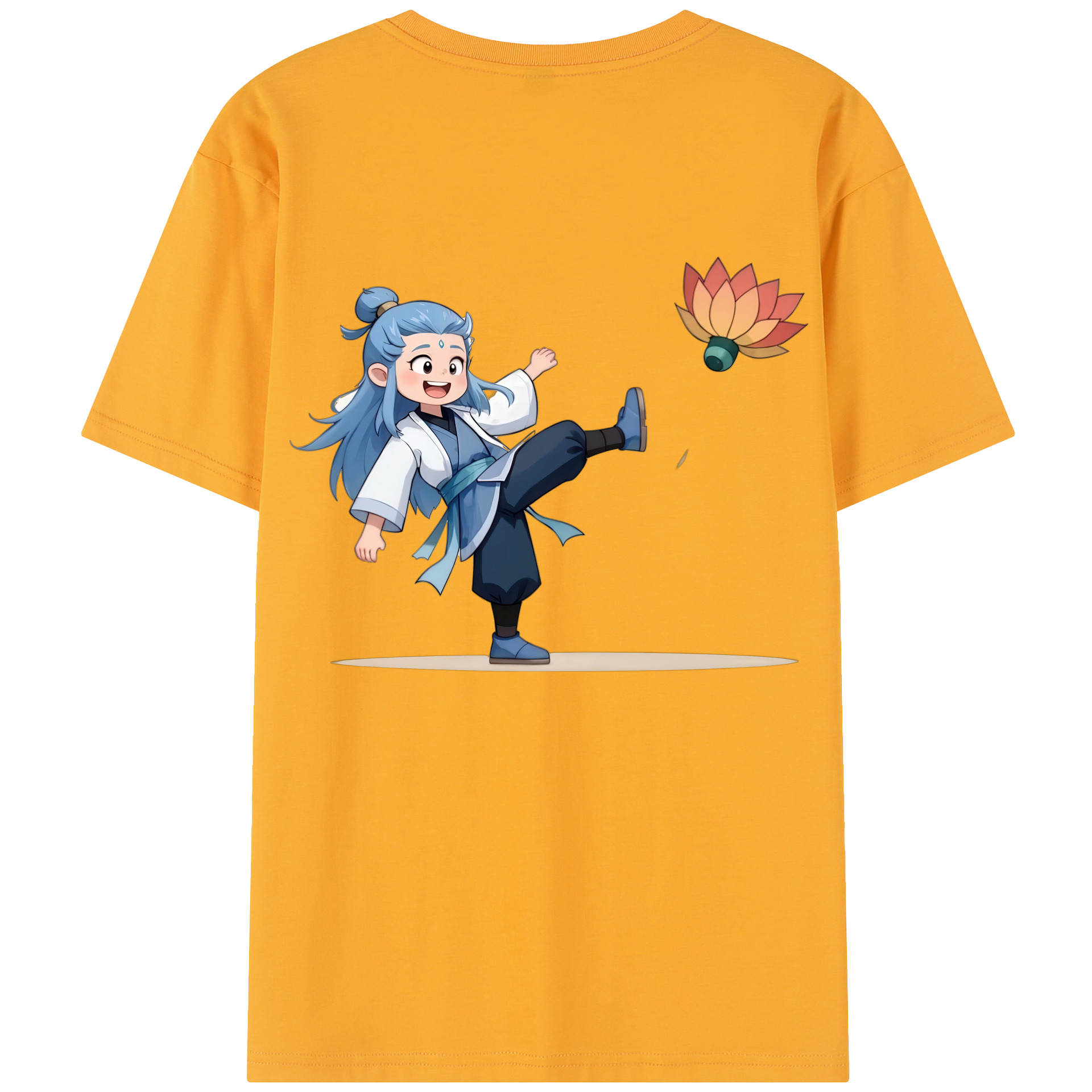 （画像用） Ne Zha 2 ナタ 魔童の大暴れ レディース半袖Tシャツ(バックプリント)