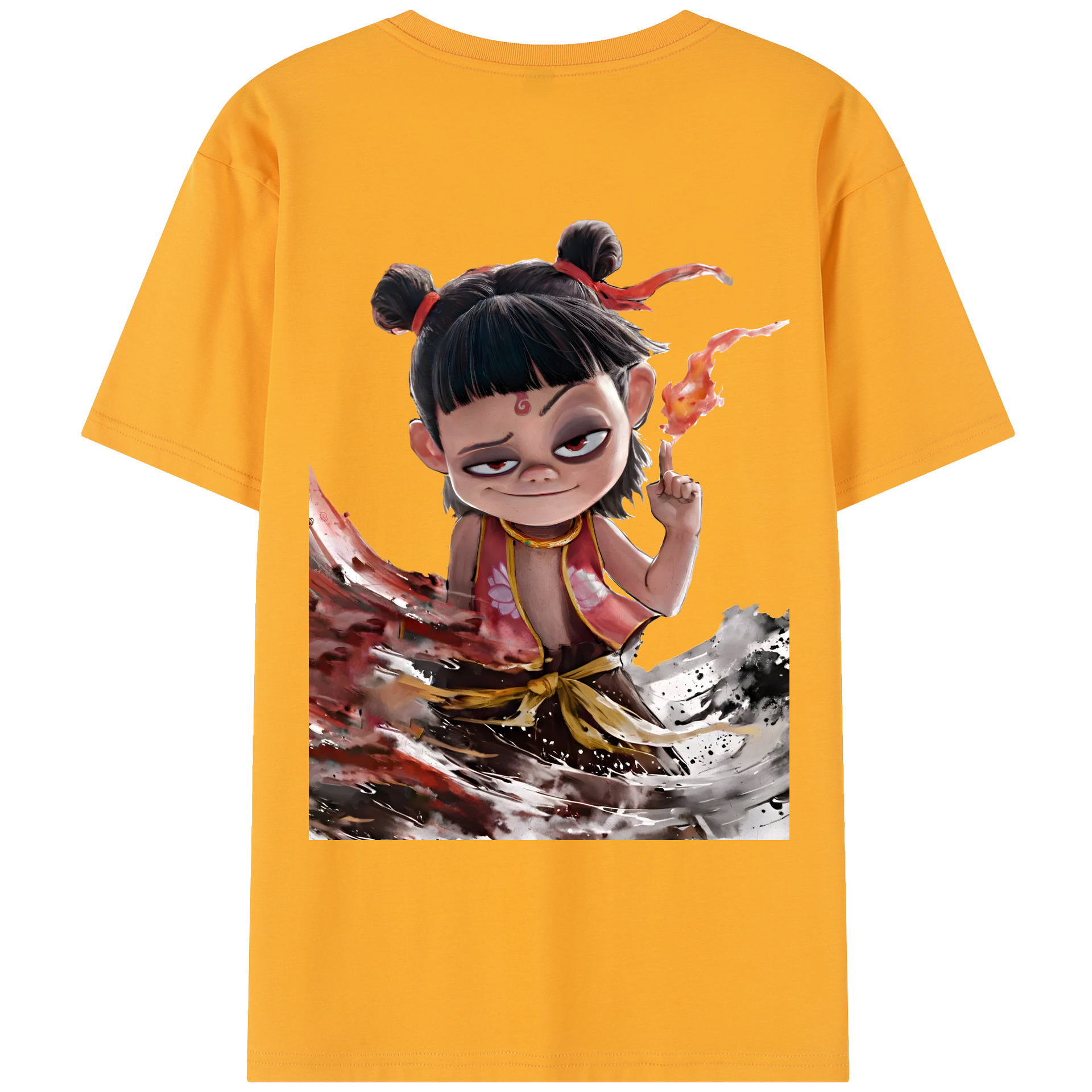（画像用） Ne Zha 2 ナタ 魔童の大暴れ レディース半袖Tシャツ(バックプリント)