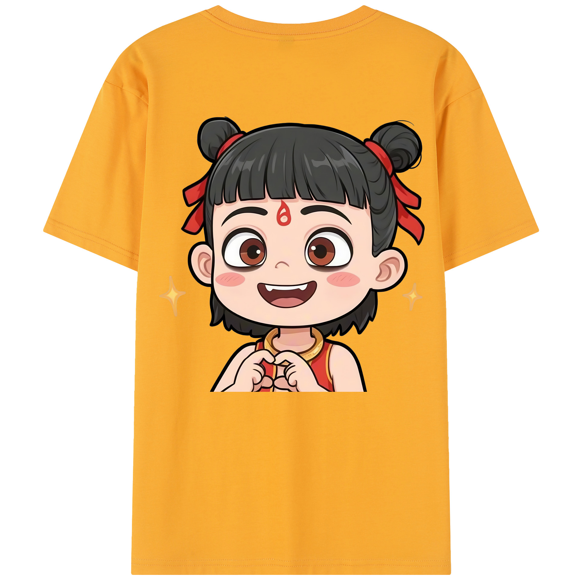 （画像用） Ne Zha 2 ナタ 魔童の大暴れ レディース半袖Tシャツ(バックプリント)