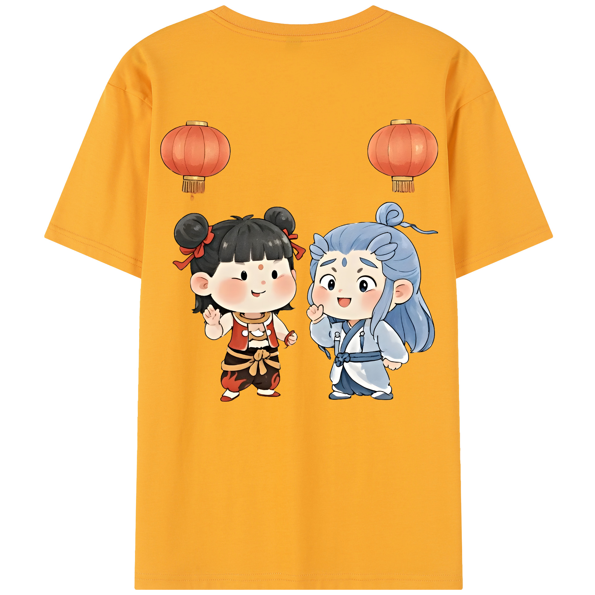 （画像用） Ne Zha 2 ナタ 魔童の大暴れ レディース半袖Tシャツ(バックプリント)