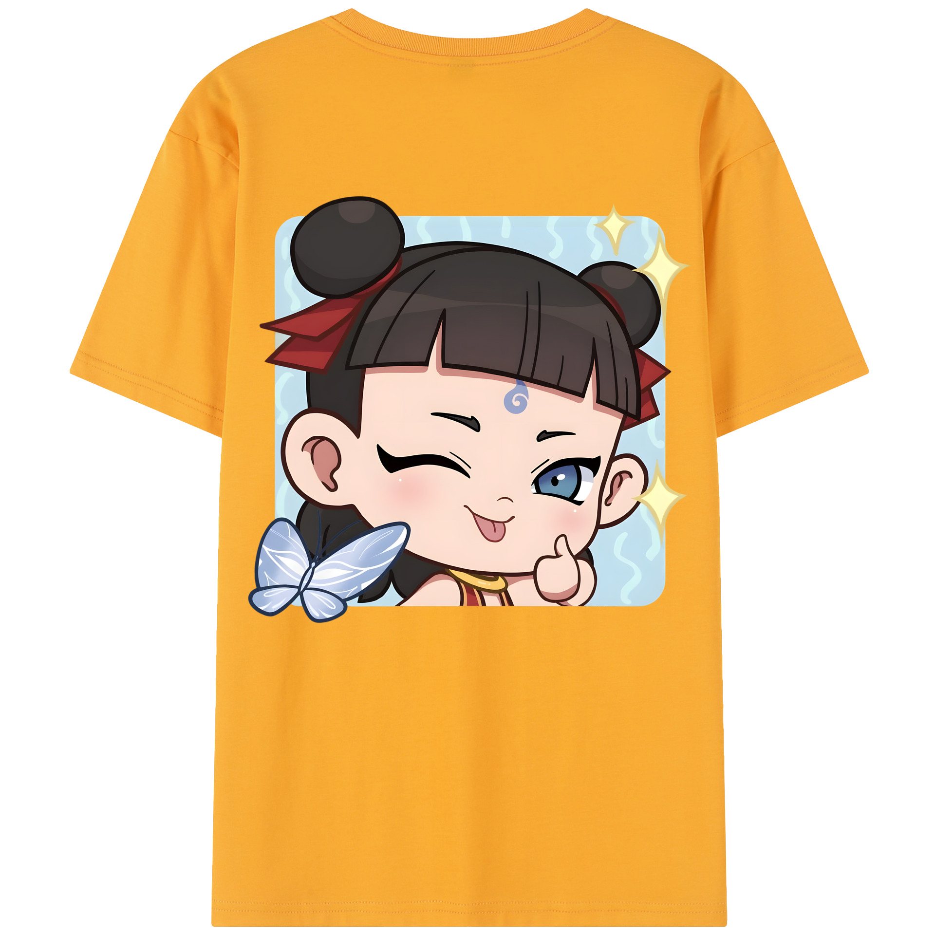（画像用） Ne Zha 2 ナタ 魔童の大暴れ レディース半袖Tシャツ(バックプリント)