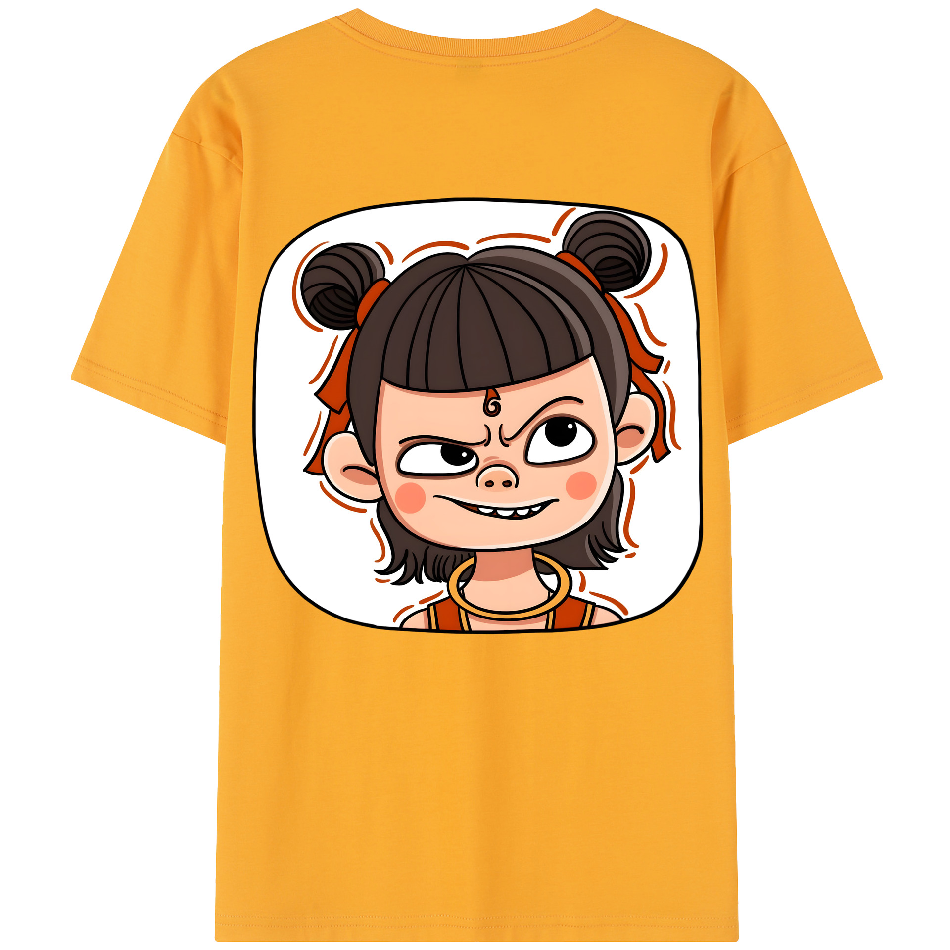 （画像用） Ne Zha 2 ナタ 魔童の大暴れ レディース半袖Tシャツ(バックプリント)