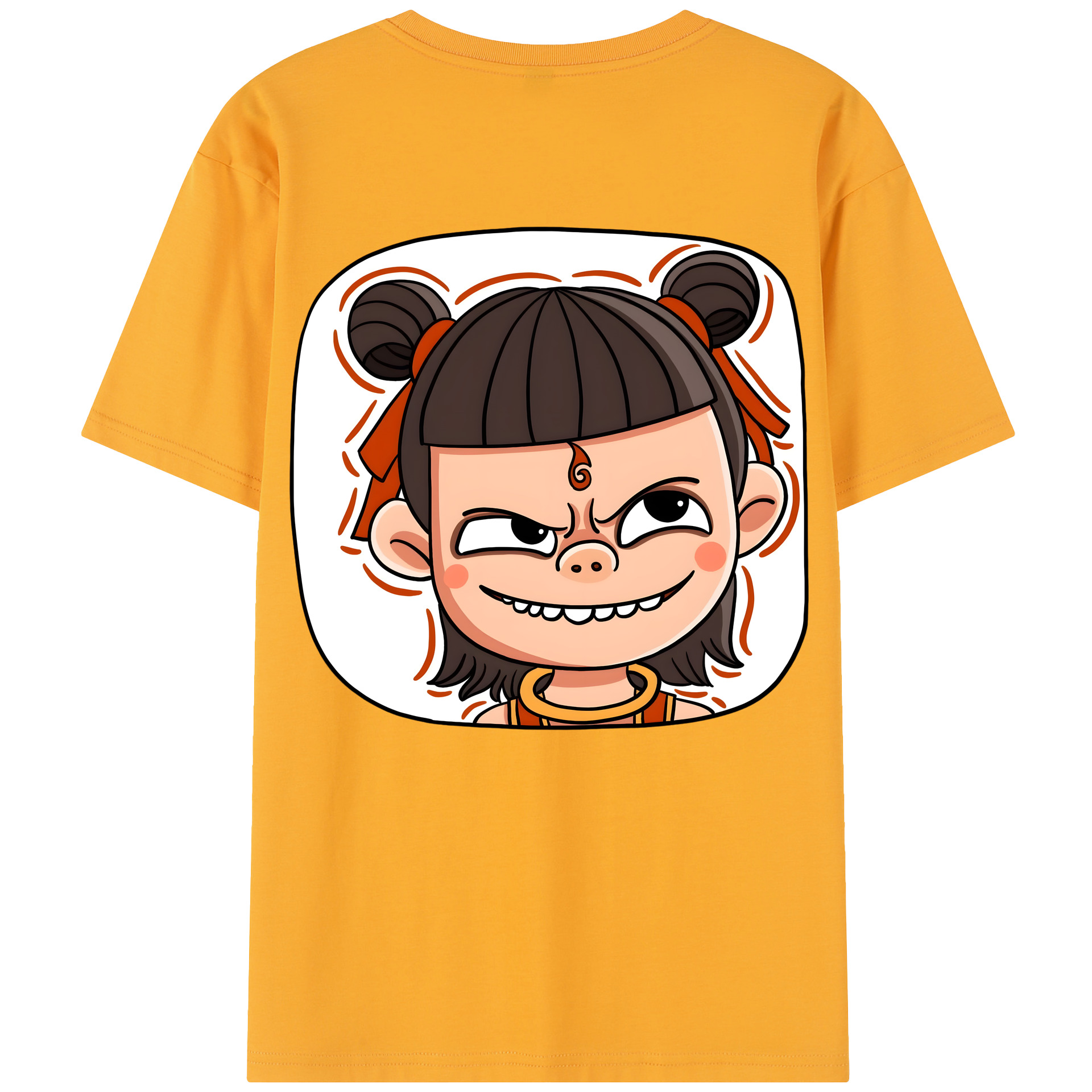 （画像用） Ne Zha 2 ナタ 魔童の大暴れ レディース半袖Tシャツ(バックプリント)