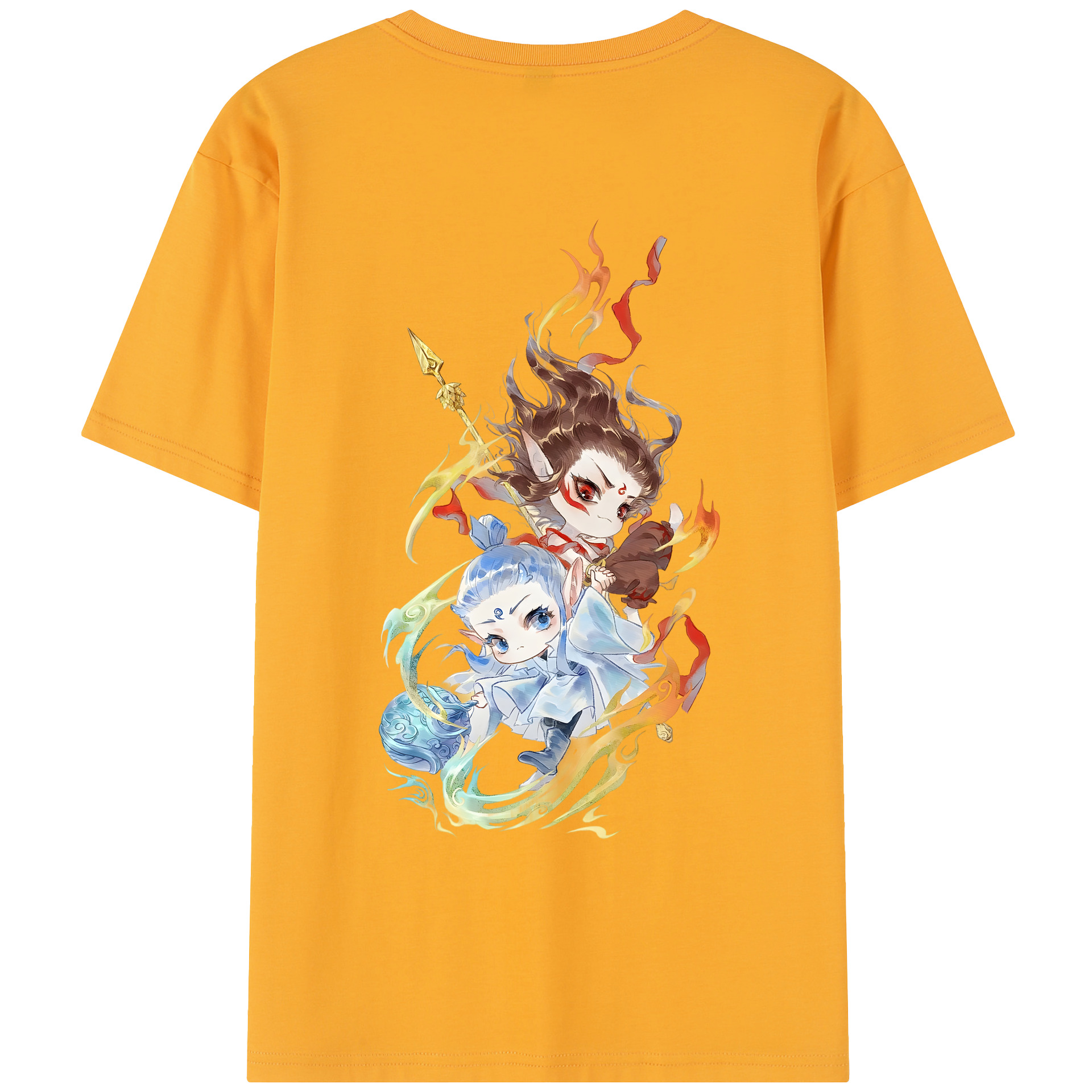 （画像用） Ne Zha 2 ナタ 魔童の大暴れ レディース半袖Tシャツ(バックプリント)