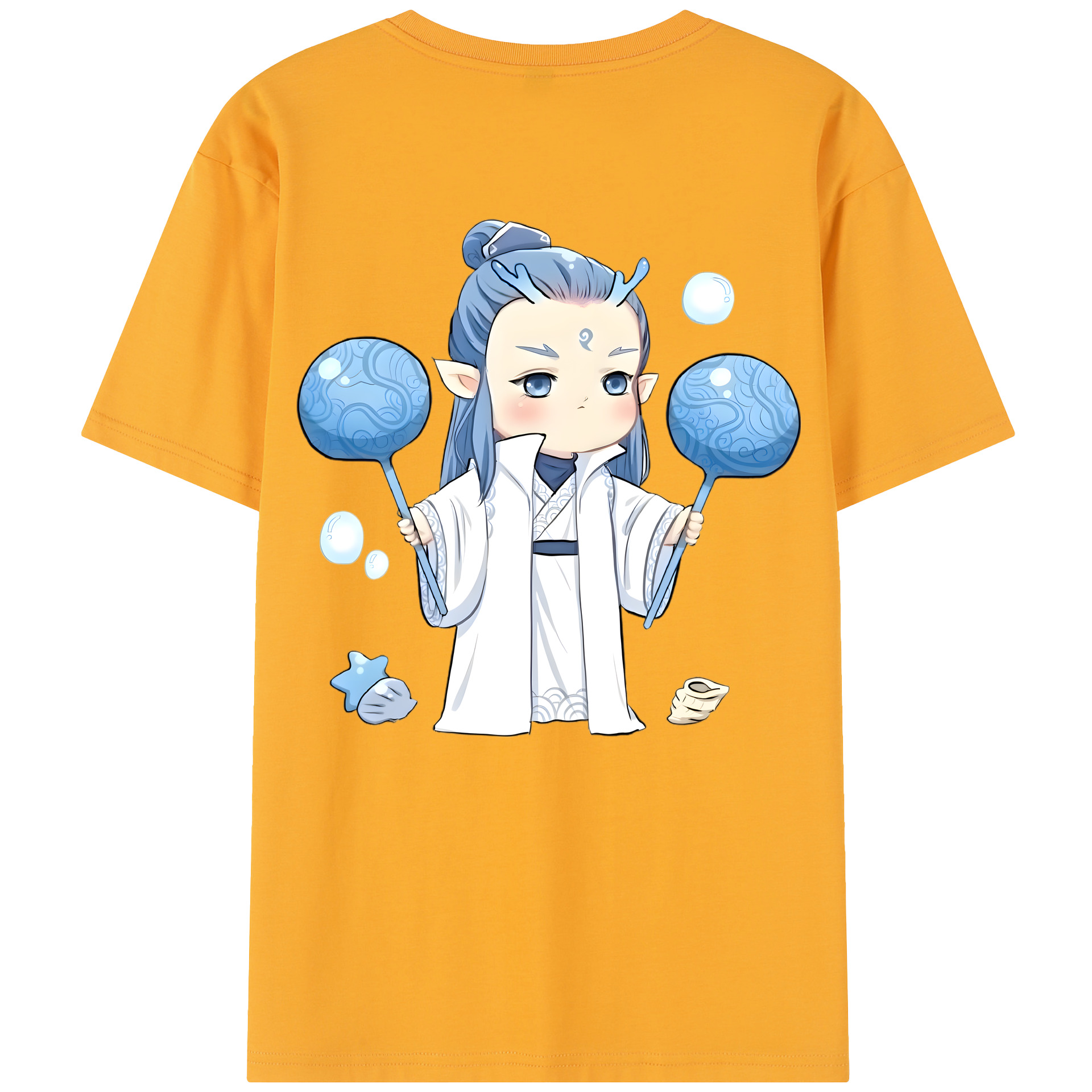 （画像用） Ne Zha 2 ナタ 魔童の大暴れ レディース半袖Tシャツ(バックプリント)