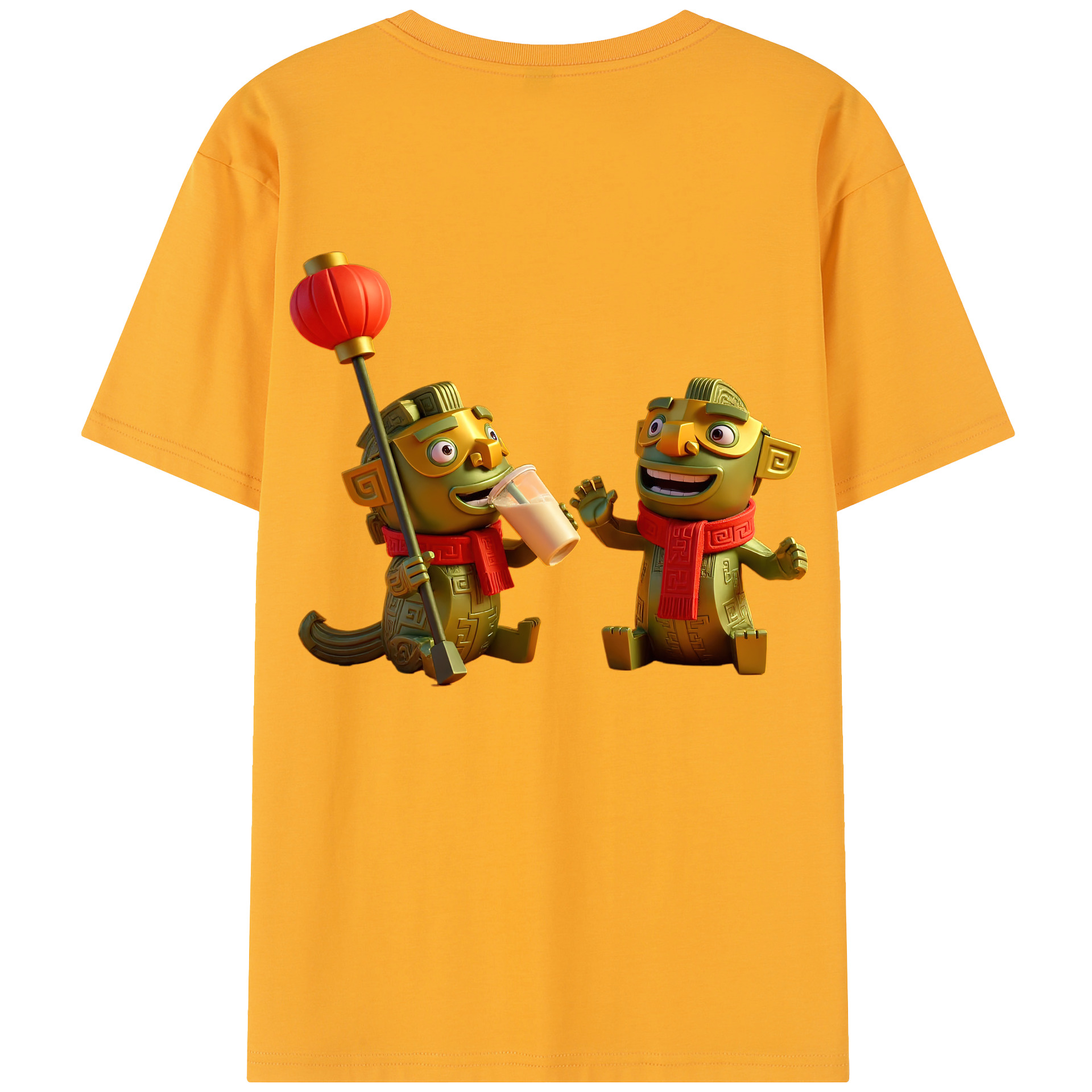 （画像用） Ne Zha 2 ナタ 魔童の大暴れ レディース半袖Tシャツ(バックプリント)