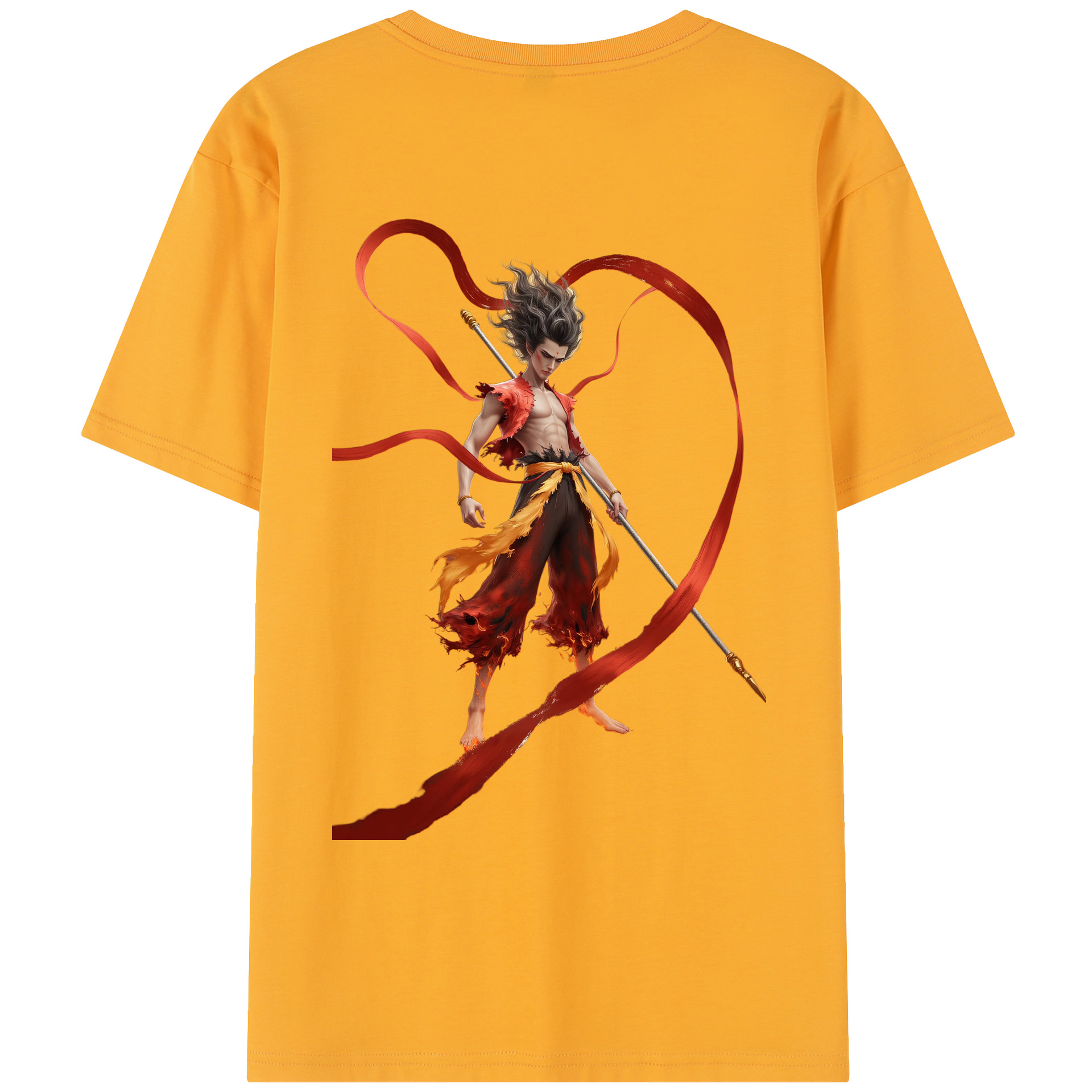 （画像用） Ne Zha 2 ナタ 魔童の大暴れ レディース半袖Tシャツ(バックプリント)