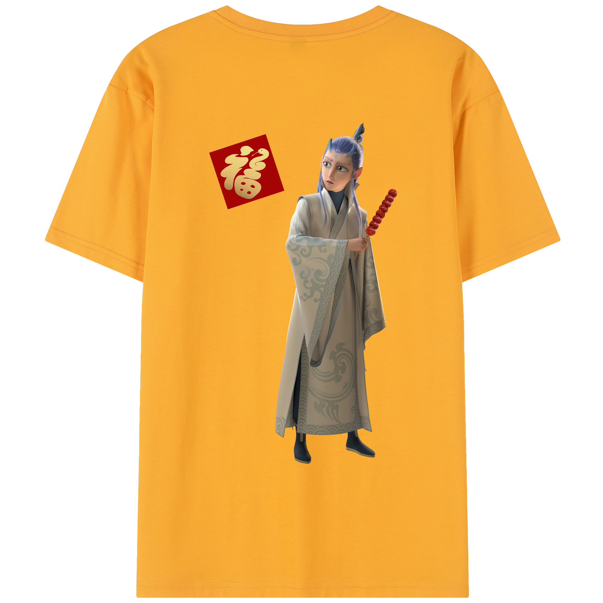 （画像用） Ne Zha 2 ナタ 魔童の大暴れ レディース半袖Tシャツ(バックプリント)