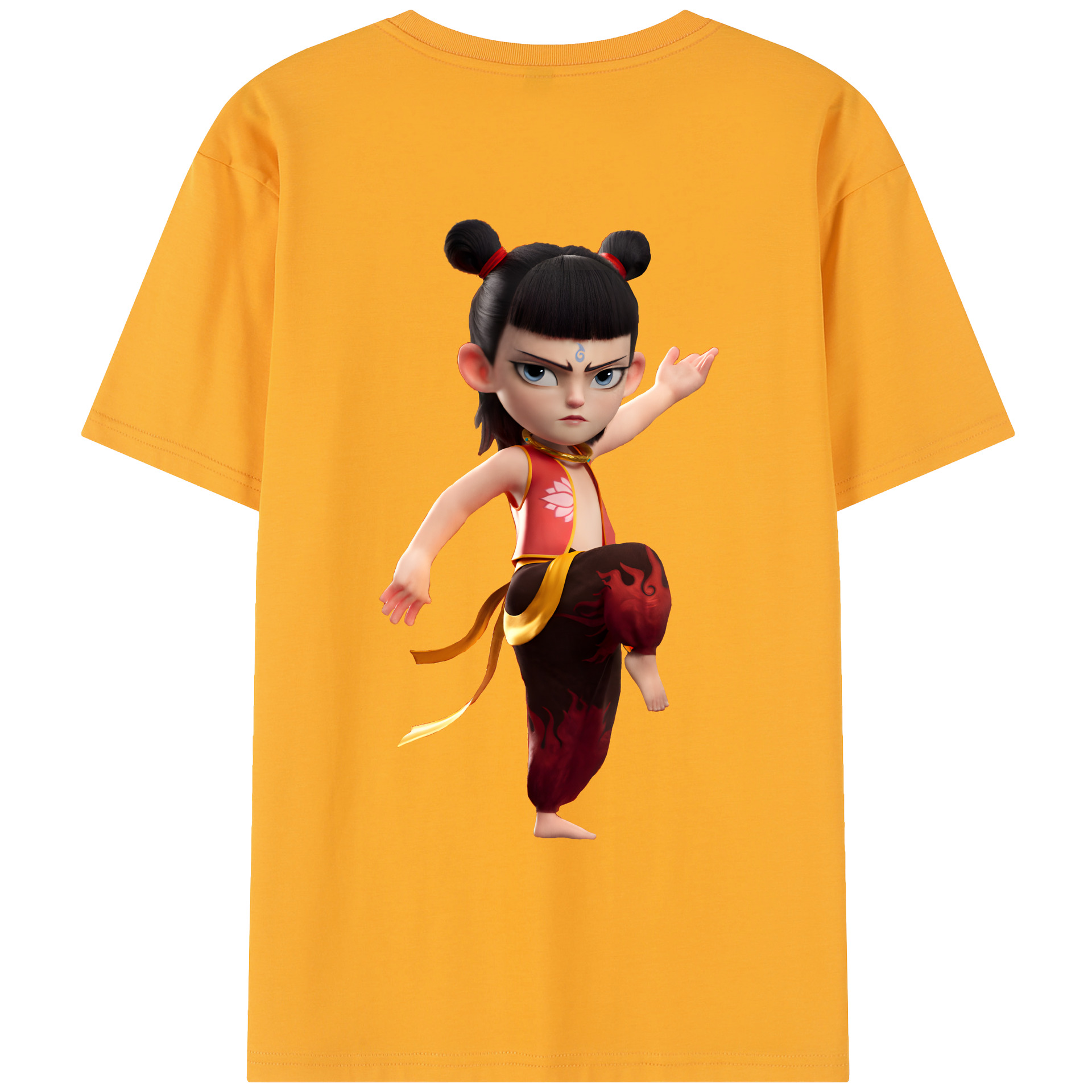 （画像用） Ne Zha 2 ナタ 魔童の大暴れ レディース半袖Tシャツ(バックプリント)
