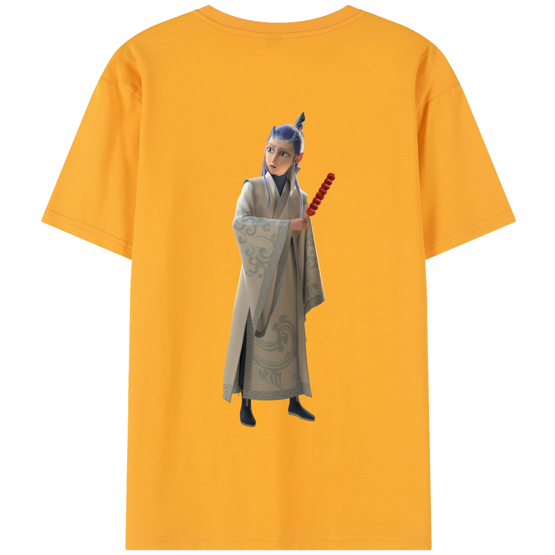 （画像用） Ne Zha 2 ナタ 魔童の大暴れ レディース半袖Tシャツ(バックプリント)