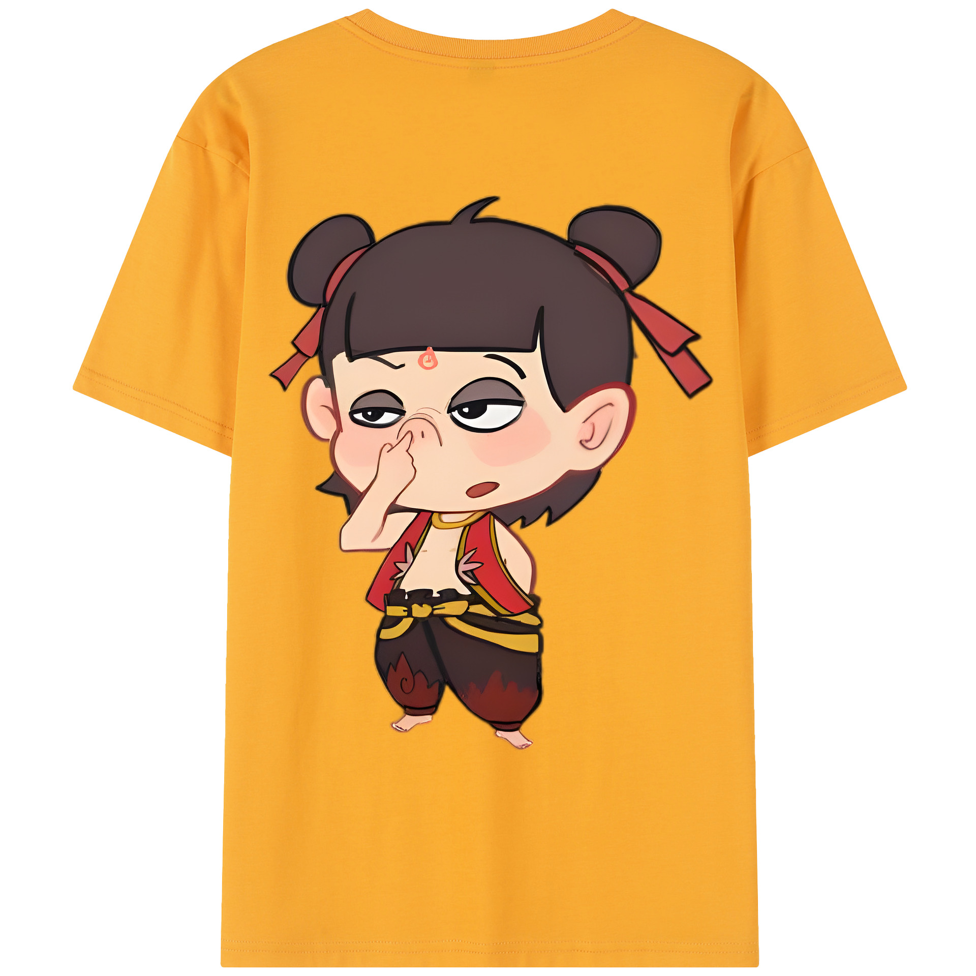 （画像用） Ne Zha 2 ナタ 魔童の大暴れ レディース半袖Tシャツ(バックプリント)