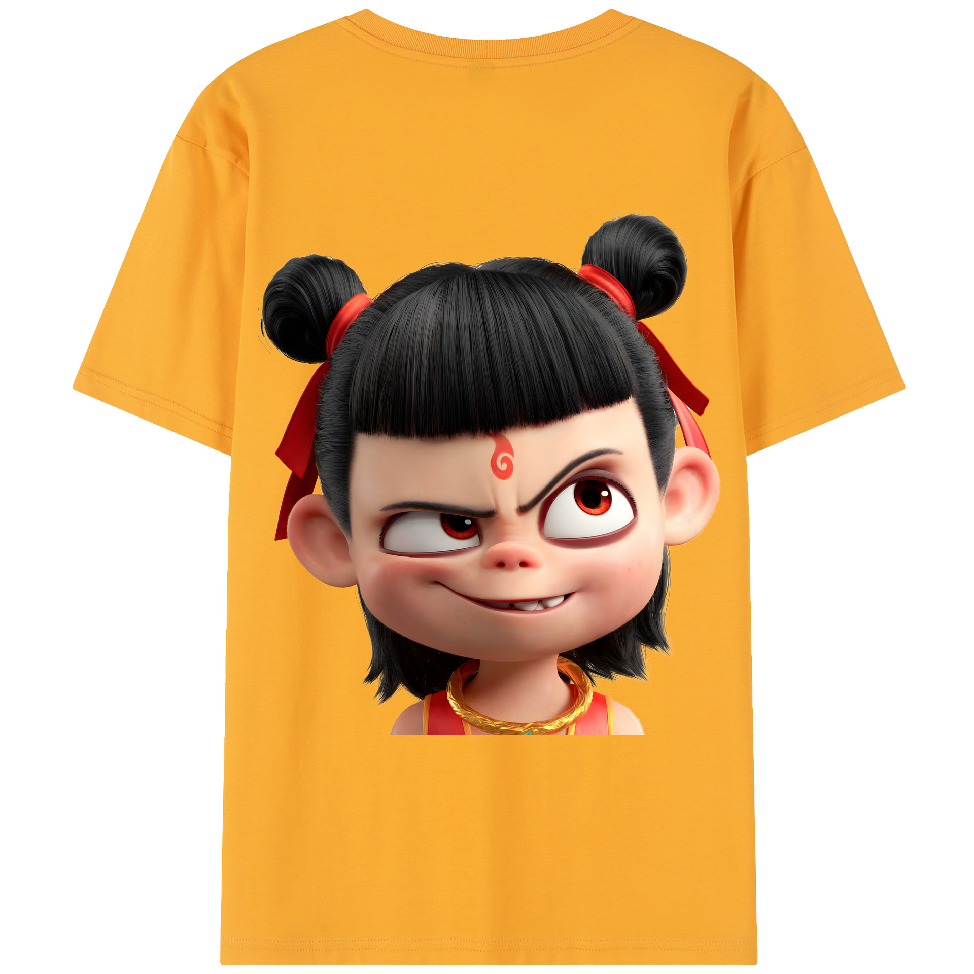 （画像用） Ne Zha 2 ナタ 魔童の大暴れ レディース半袖Tシャツ(バックプリント)
